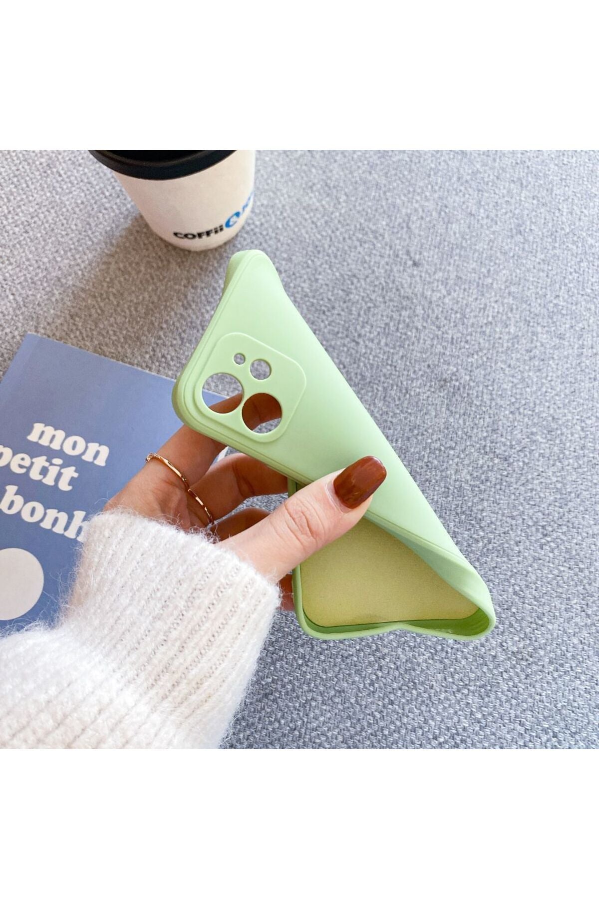 IPhone 11 compatible (angular 12 -looking) velvet camera protected launch cover