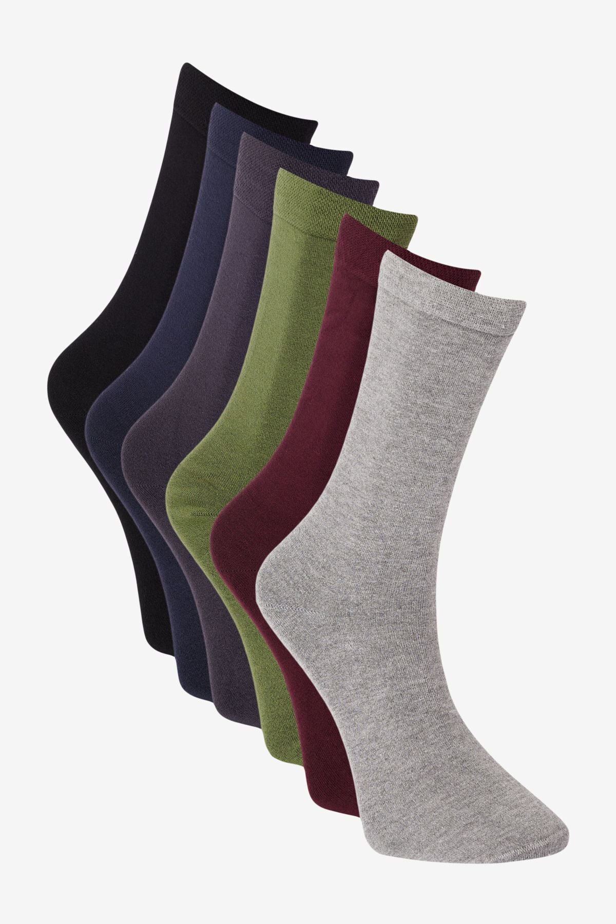 Men Mixed 6 -Pack Viscose Flexible Flat Socket Socks