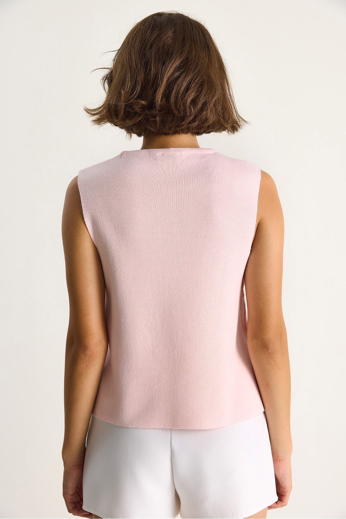 Women's Crew Neck Side Button Accessory Knitted Blouse 20247586