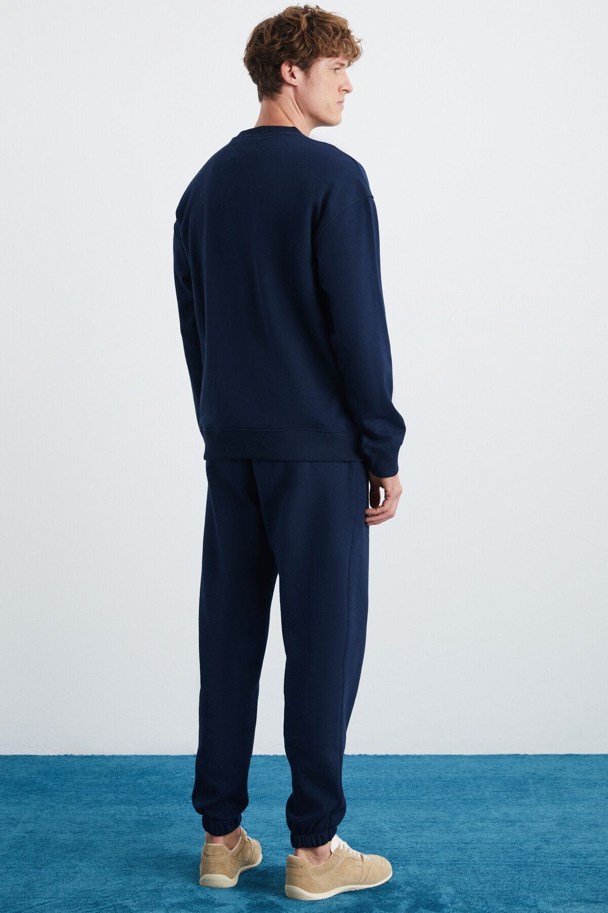 Notingham Men's 2 -SET RELAXED Organic Cotton Navy Blue Tracksuit Set