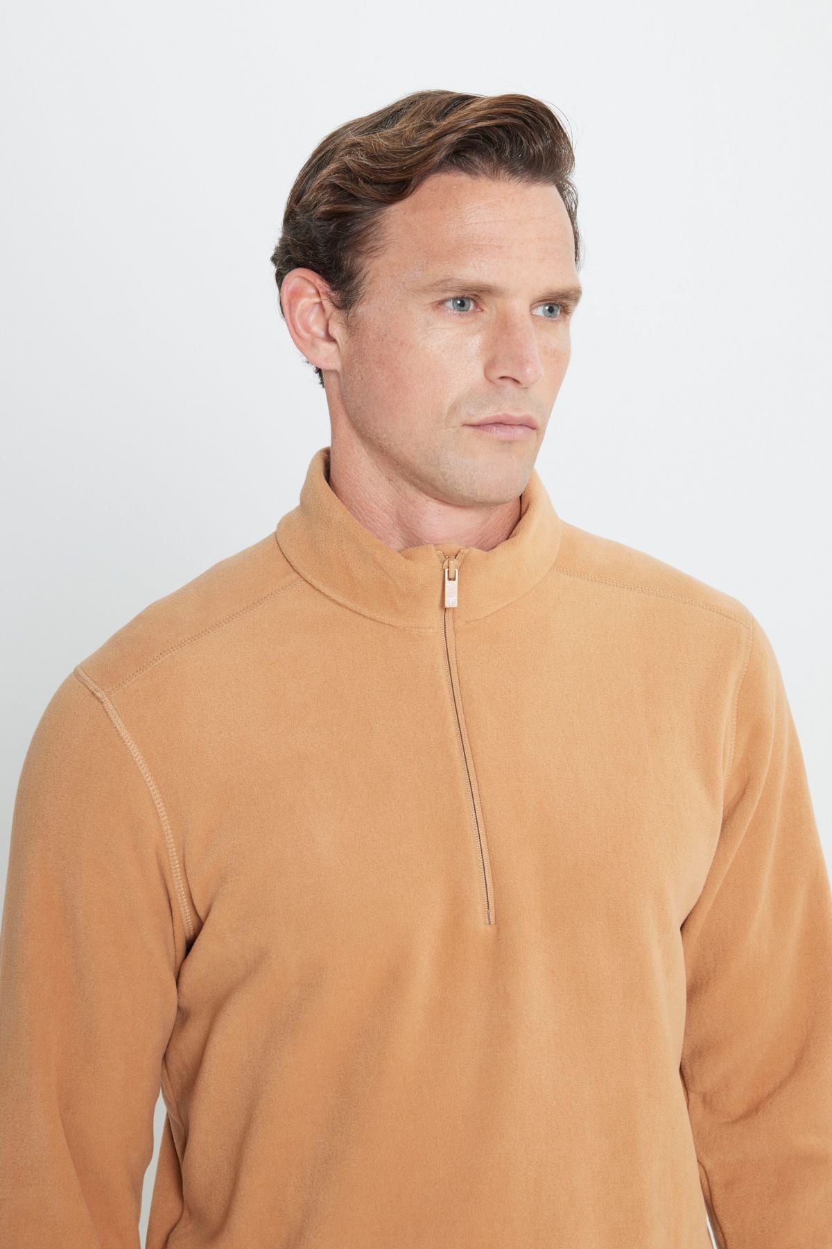 Men's Caramel Anti-Pilling Flash Standard Fit Pllage Solder Cold-proof Polar Sweatshirt