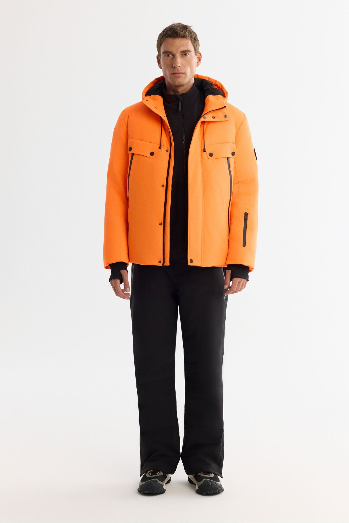 Men's black water repulsive windproof