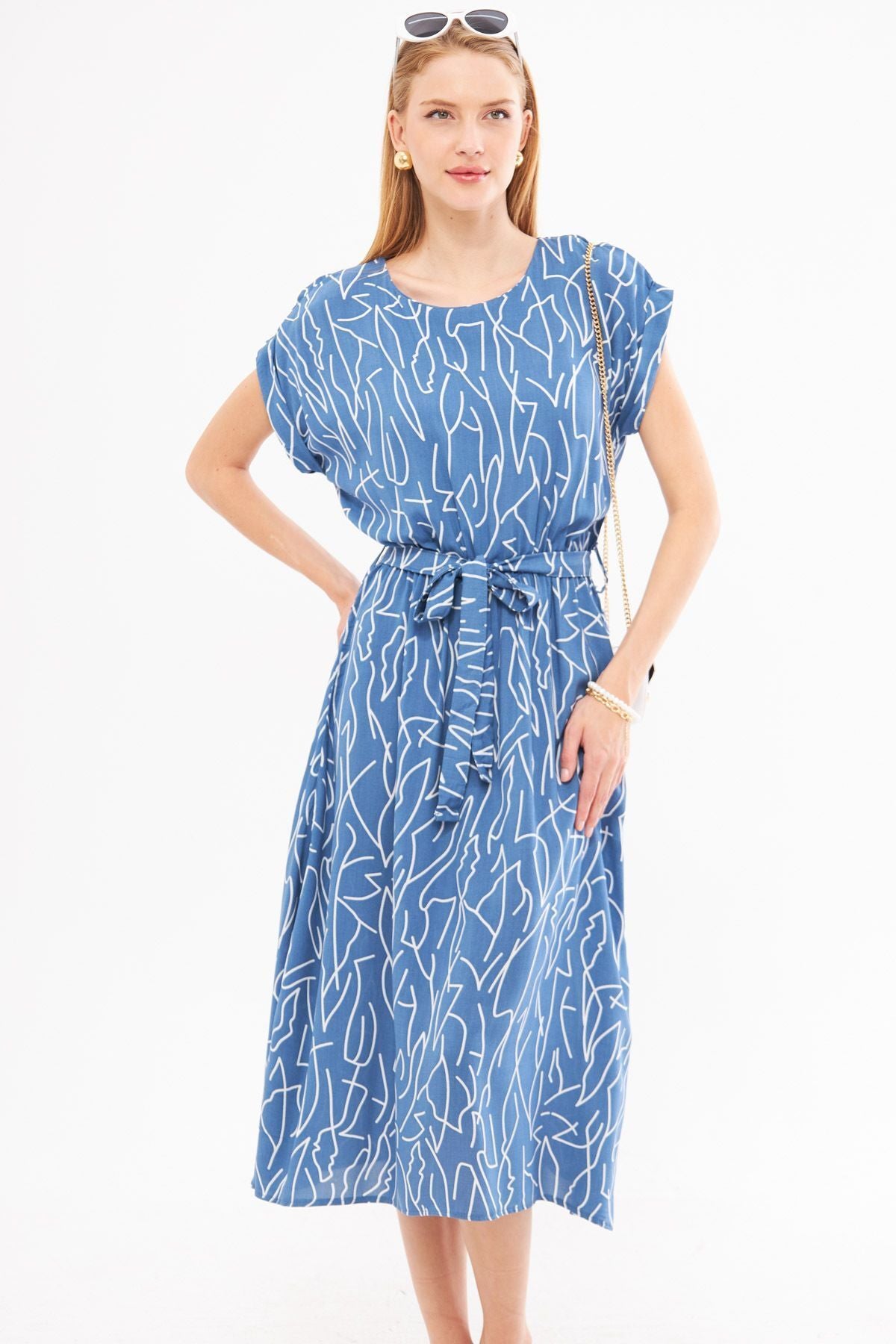 WOMEN INDIO WALLI WALL TIPTED PATTERNED DRESS ARM-221044