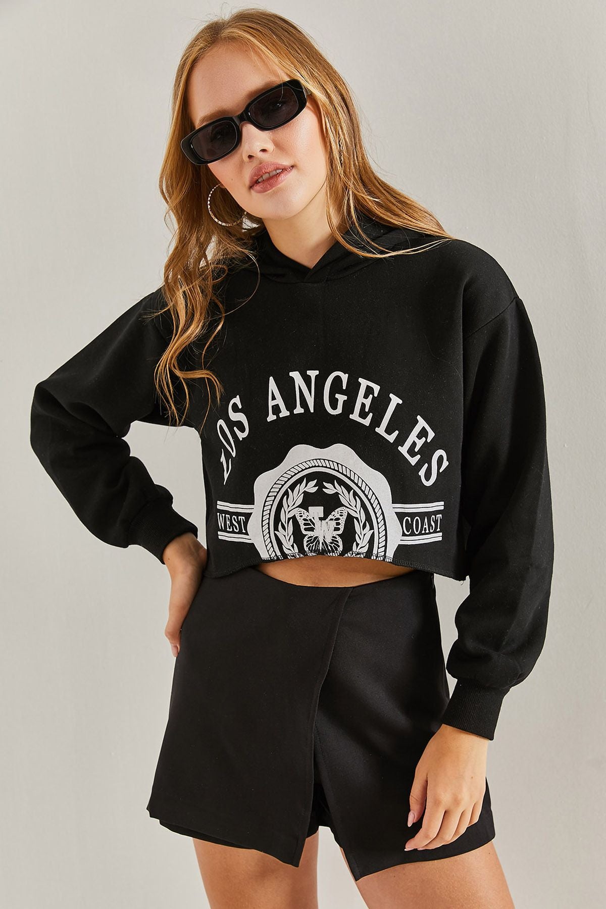 WOMEN'S THREE YARDALLI LOS ANGELES PRINTED SWEATSHİRT