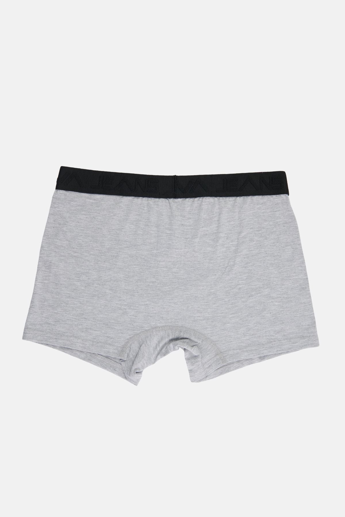 Men's Gray Cotton Flexible Flat Boxer B009505