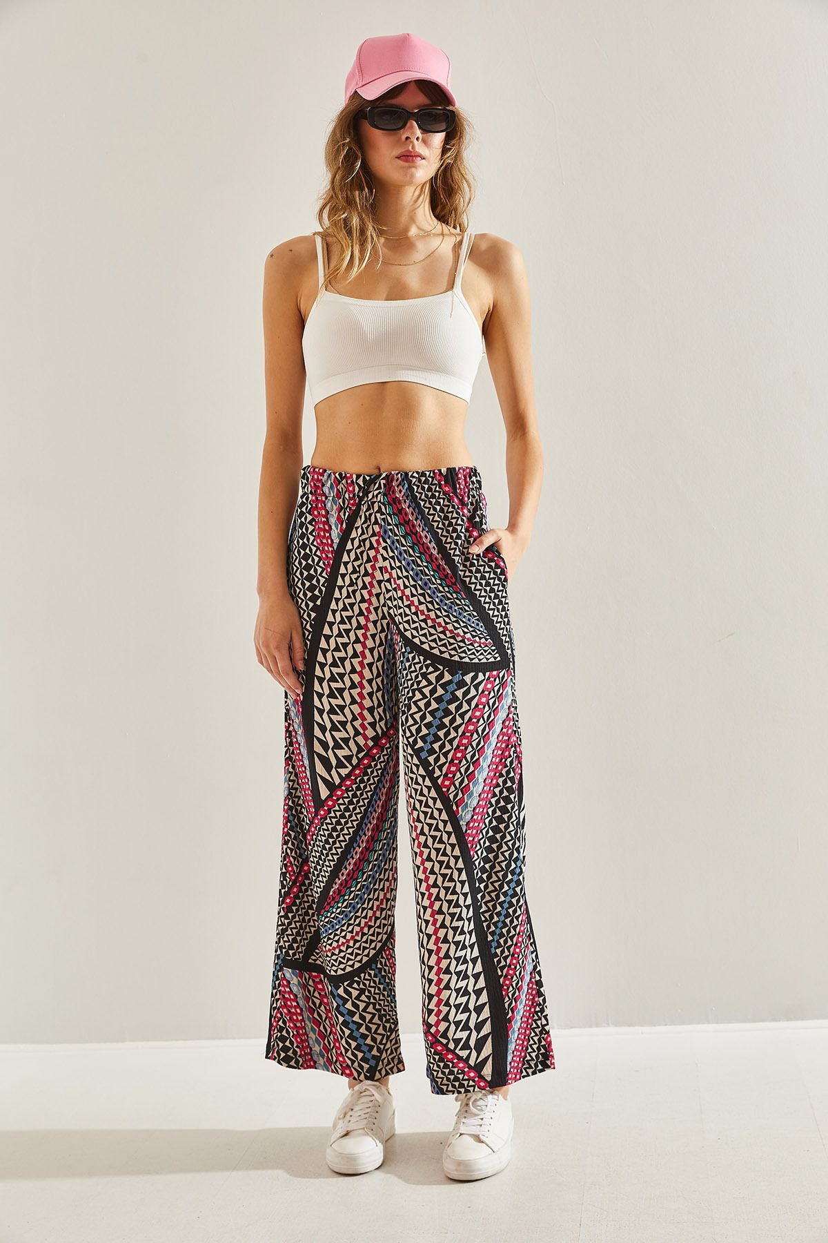 Women's Ethnic Patterned Palazzo Pants 60251149