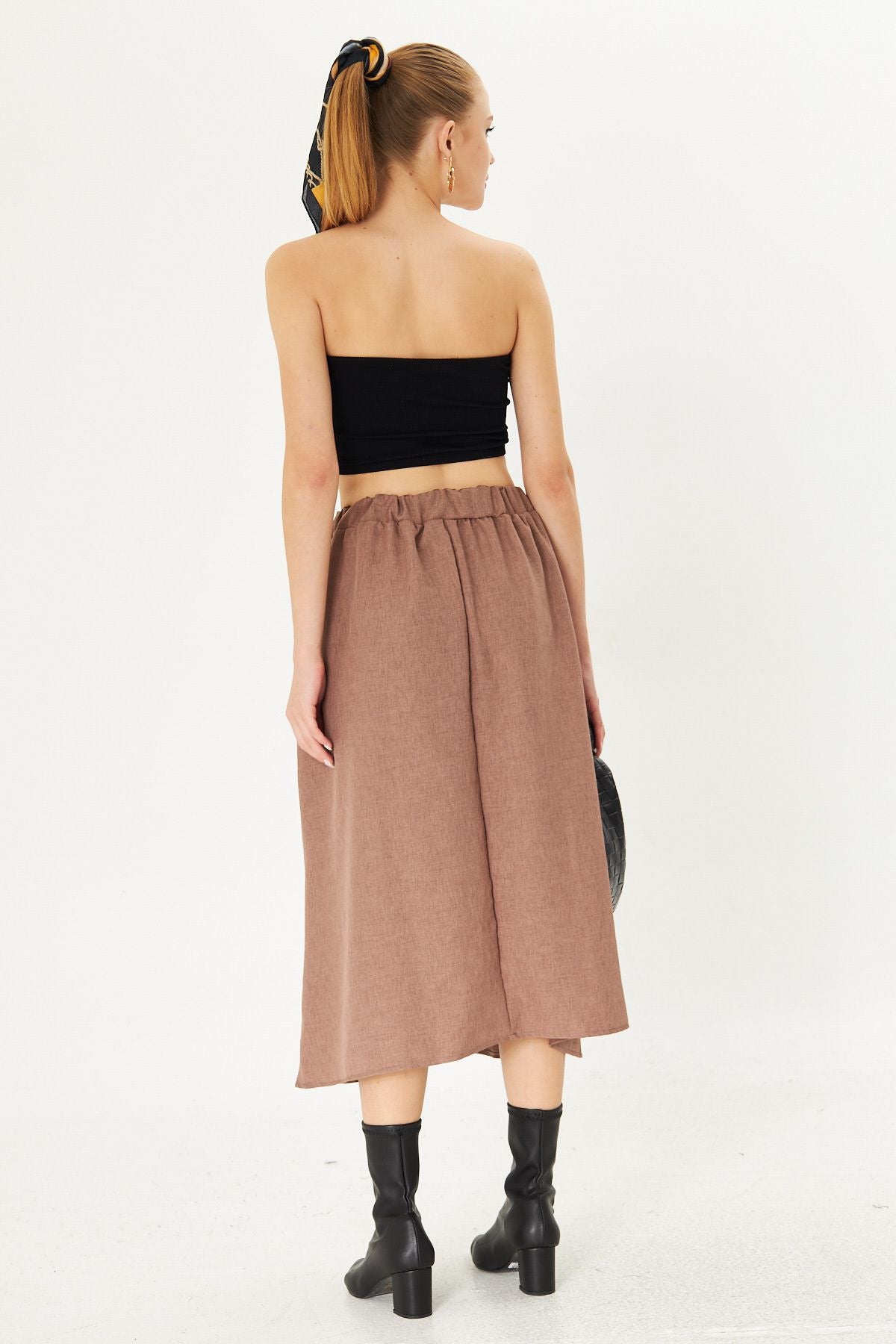 Female mink waist midi length skirt ARM-25K001010