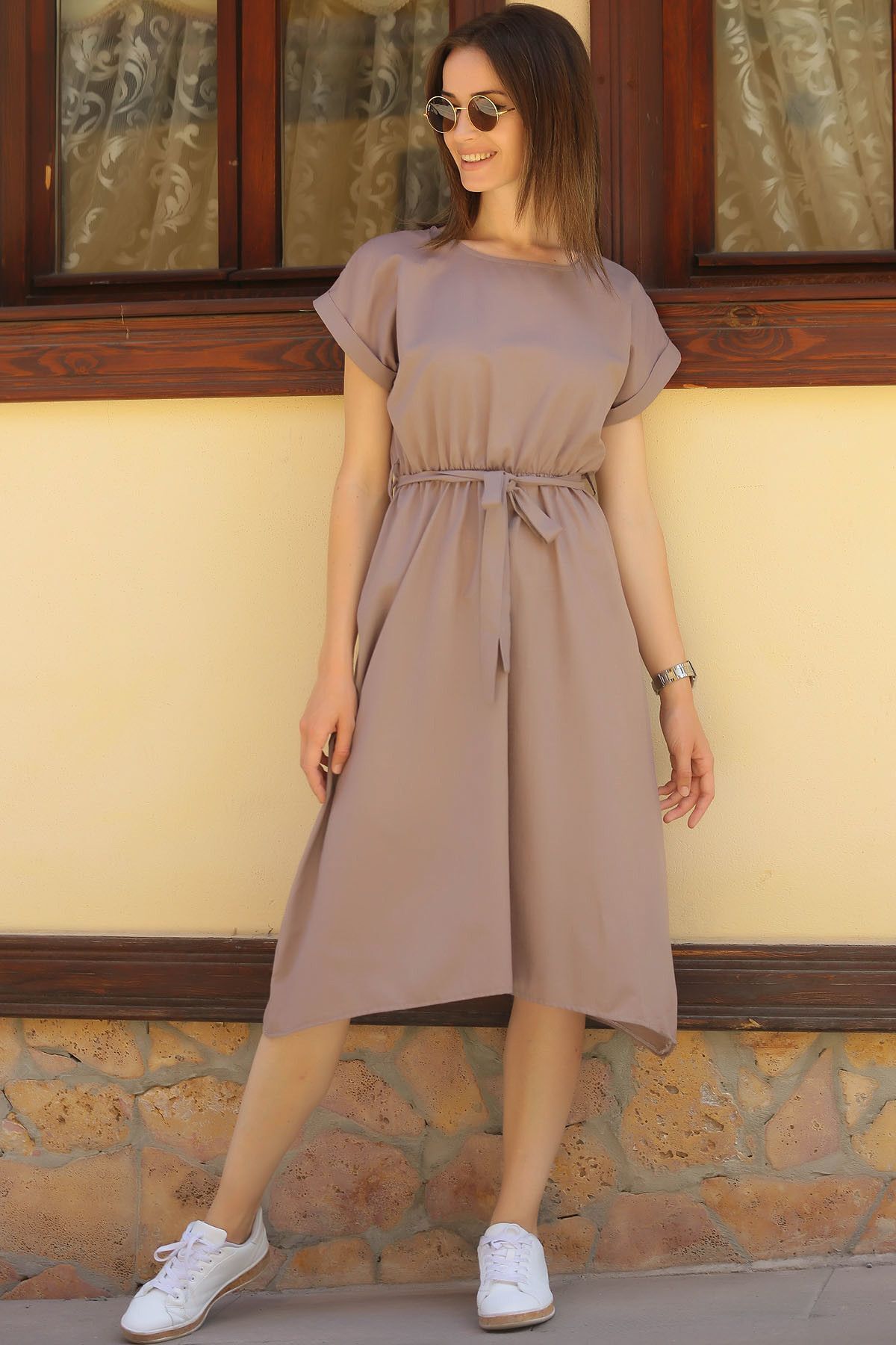 Female mink waist tire-tied dress ARM-18Y001120