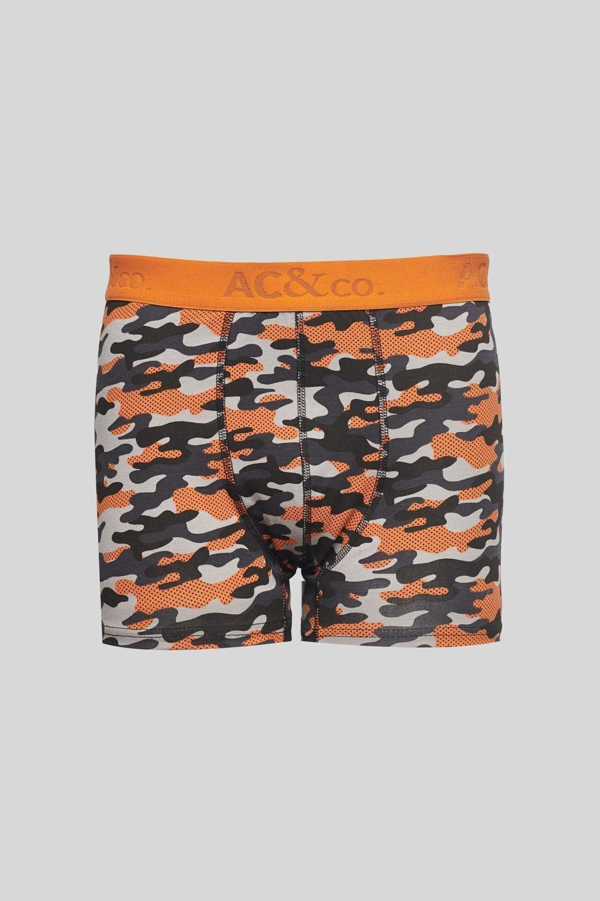 Men's Glass Orange 3 -Piece Cotton Flexible Boxer Package