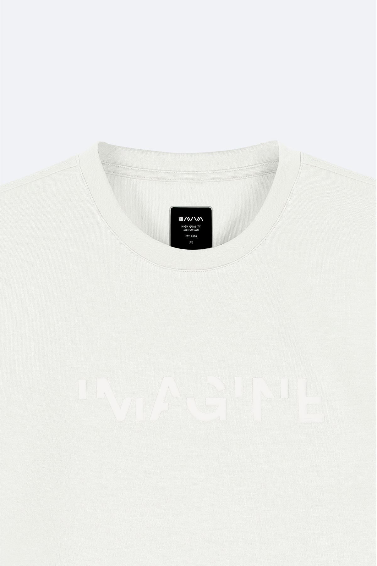 Men's White Polo Yaka Cotton Jacquard T-shirt A41y1167