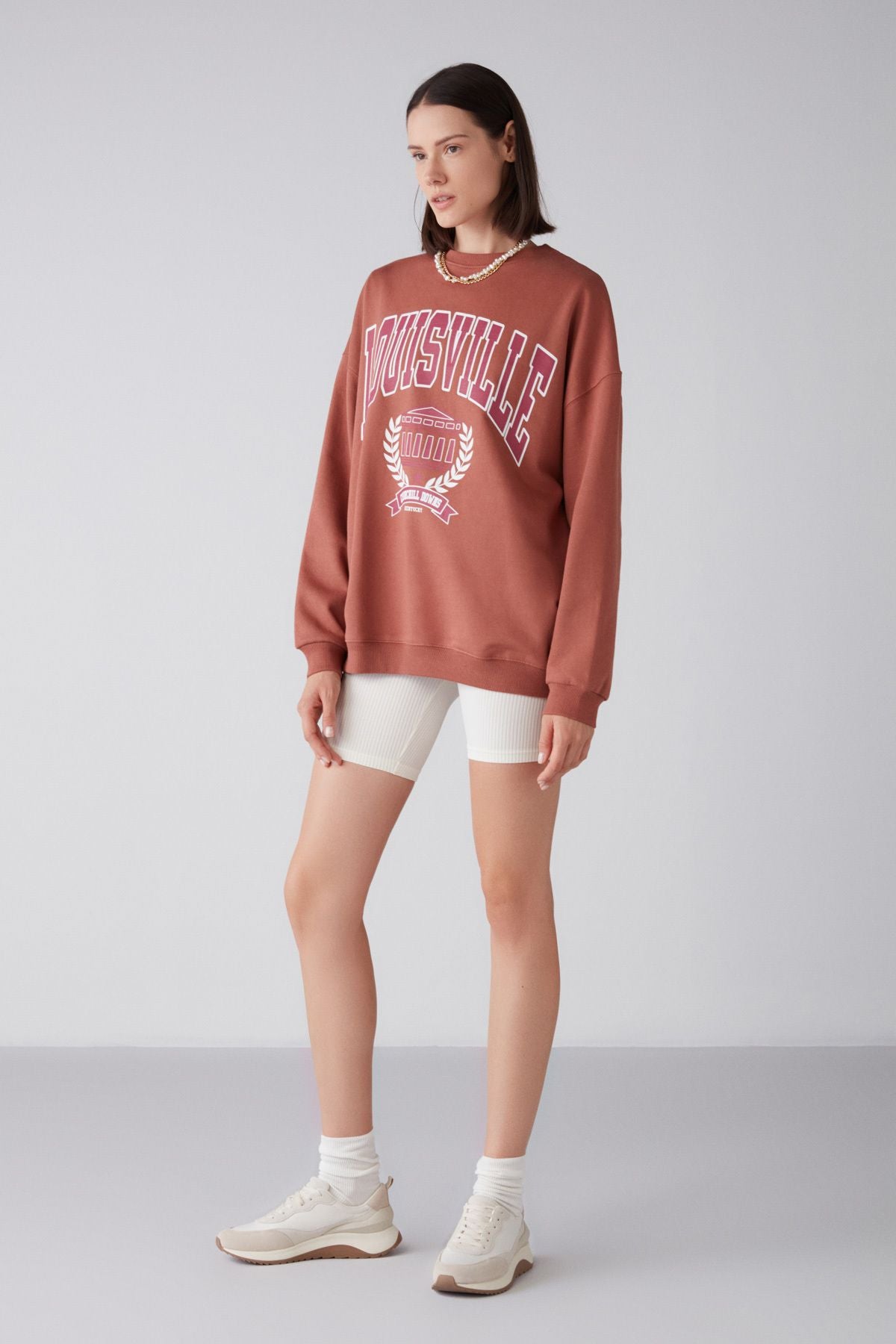 Ramona Oversize Kiremit Rengi Sweatshirt