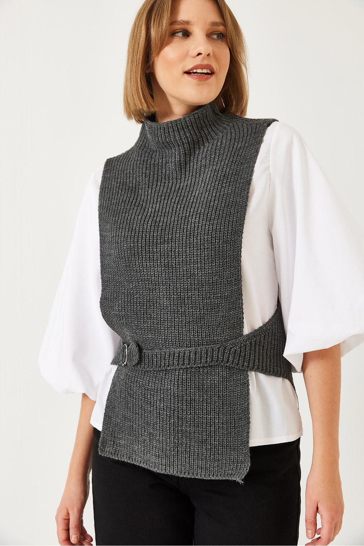 Women's side -binding sweater shirt 1000 60261317