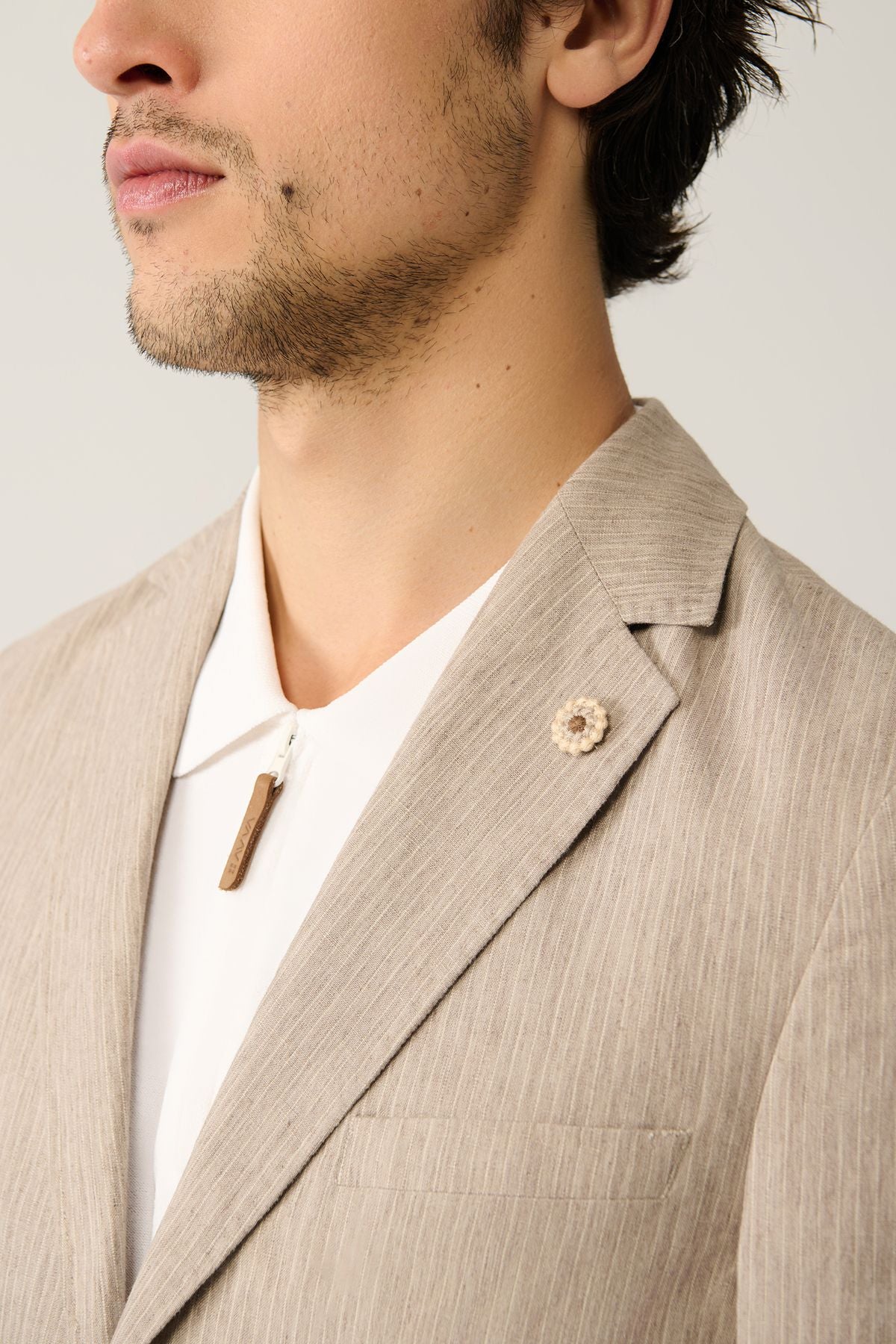 Men's Mink Linen Touch Suit Jacket A41y406060