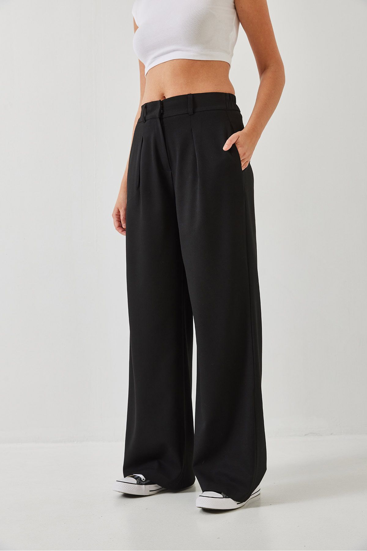 Women's waist tire abundant trousers 3314 60261045