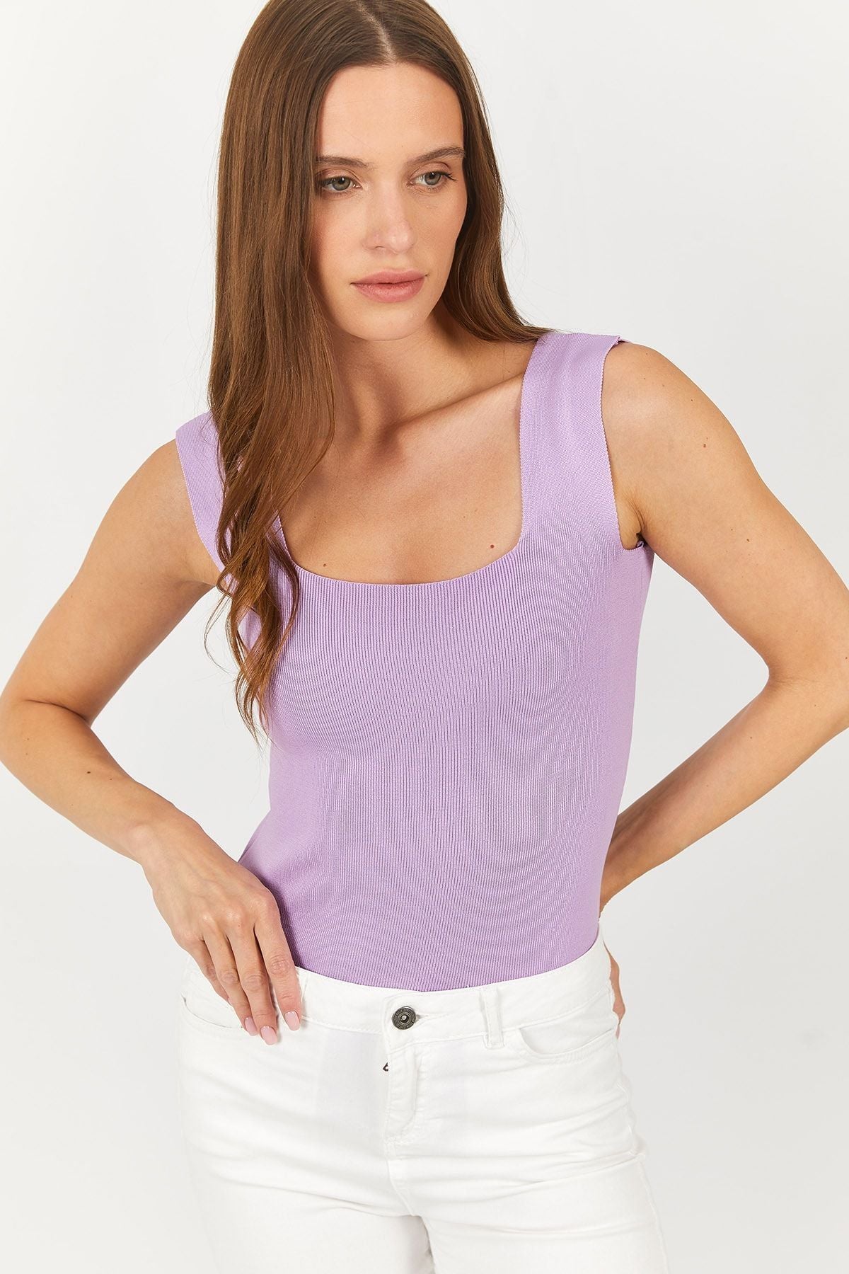 Woman Lilac Thick Hanger Cashcore Blouse ARM-23Y069001