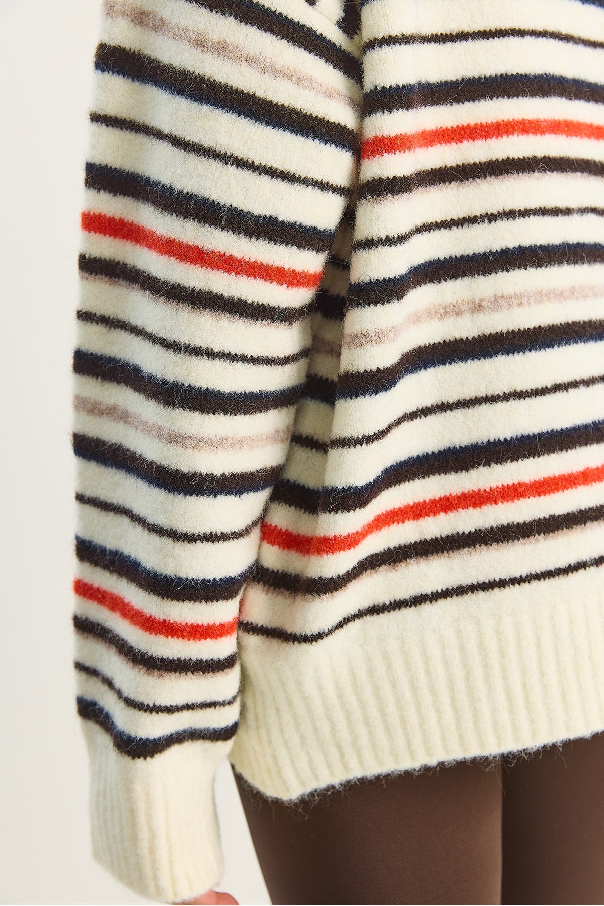 Women's Crew Neck Striped Oversize Knitwear Sweater 2524 60283680