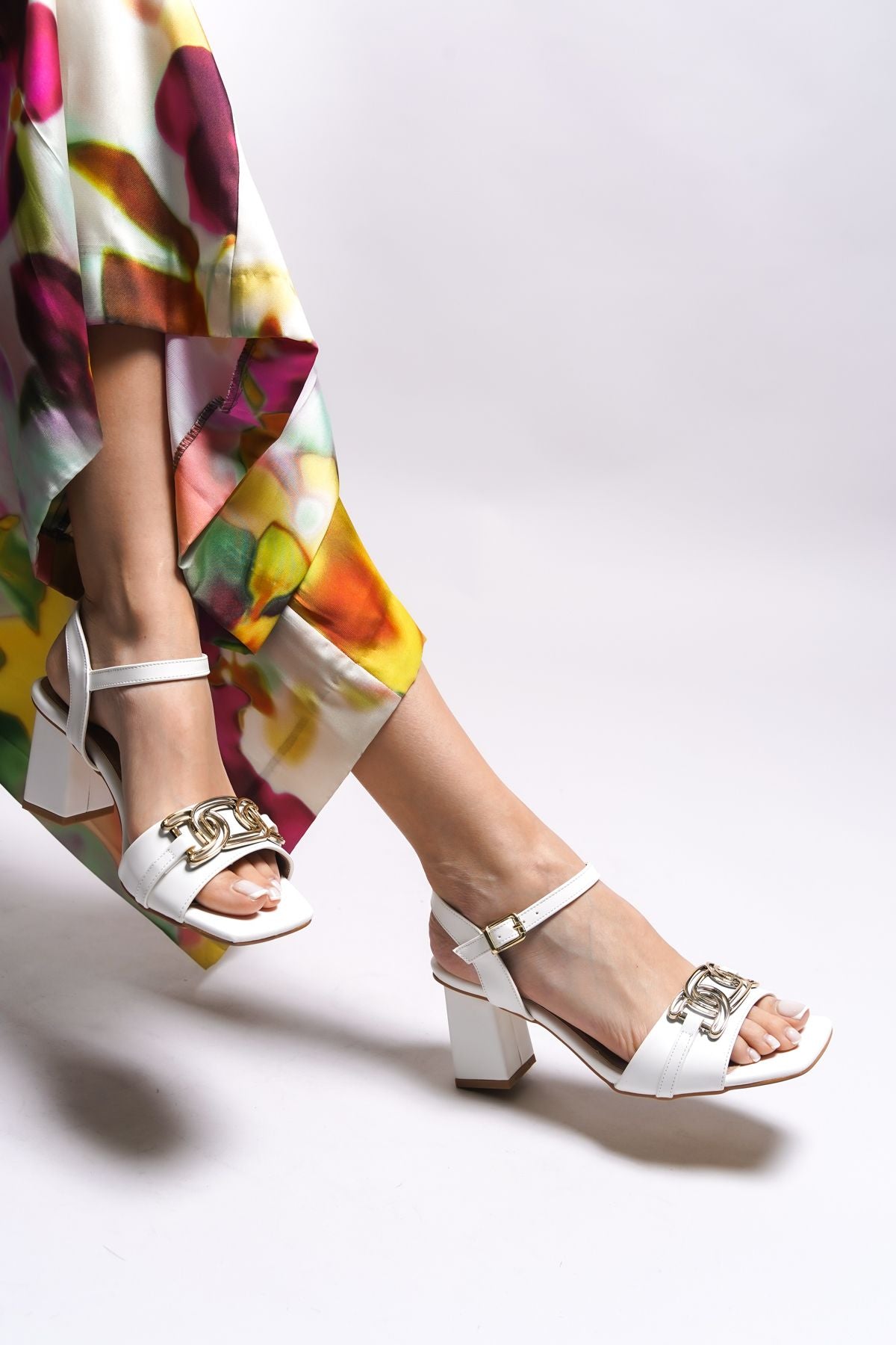 Rumnieth Woman Heels Sandals 001287 White