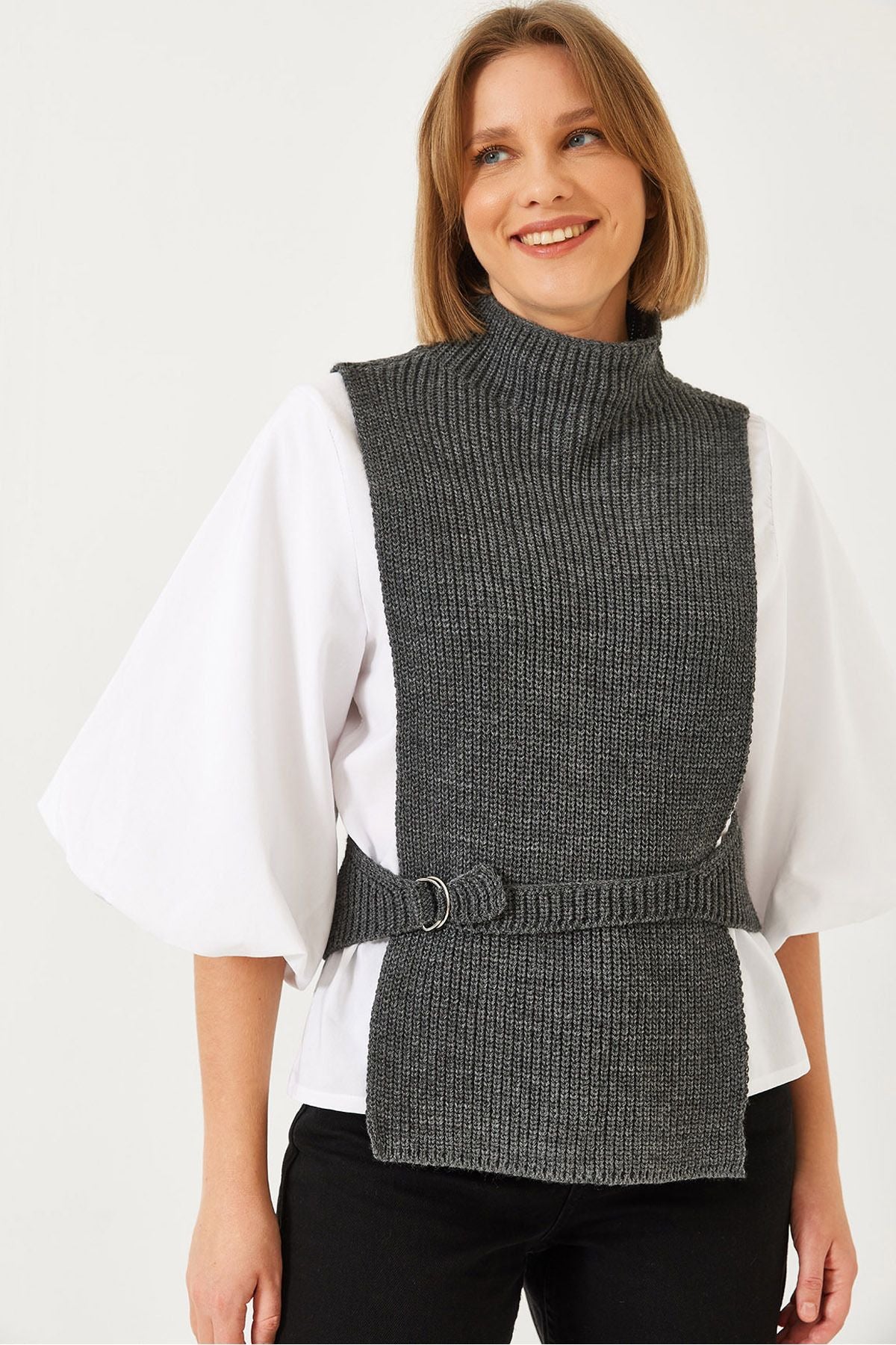 Women's side -binding sweater shirt 1000 60261317