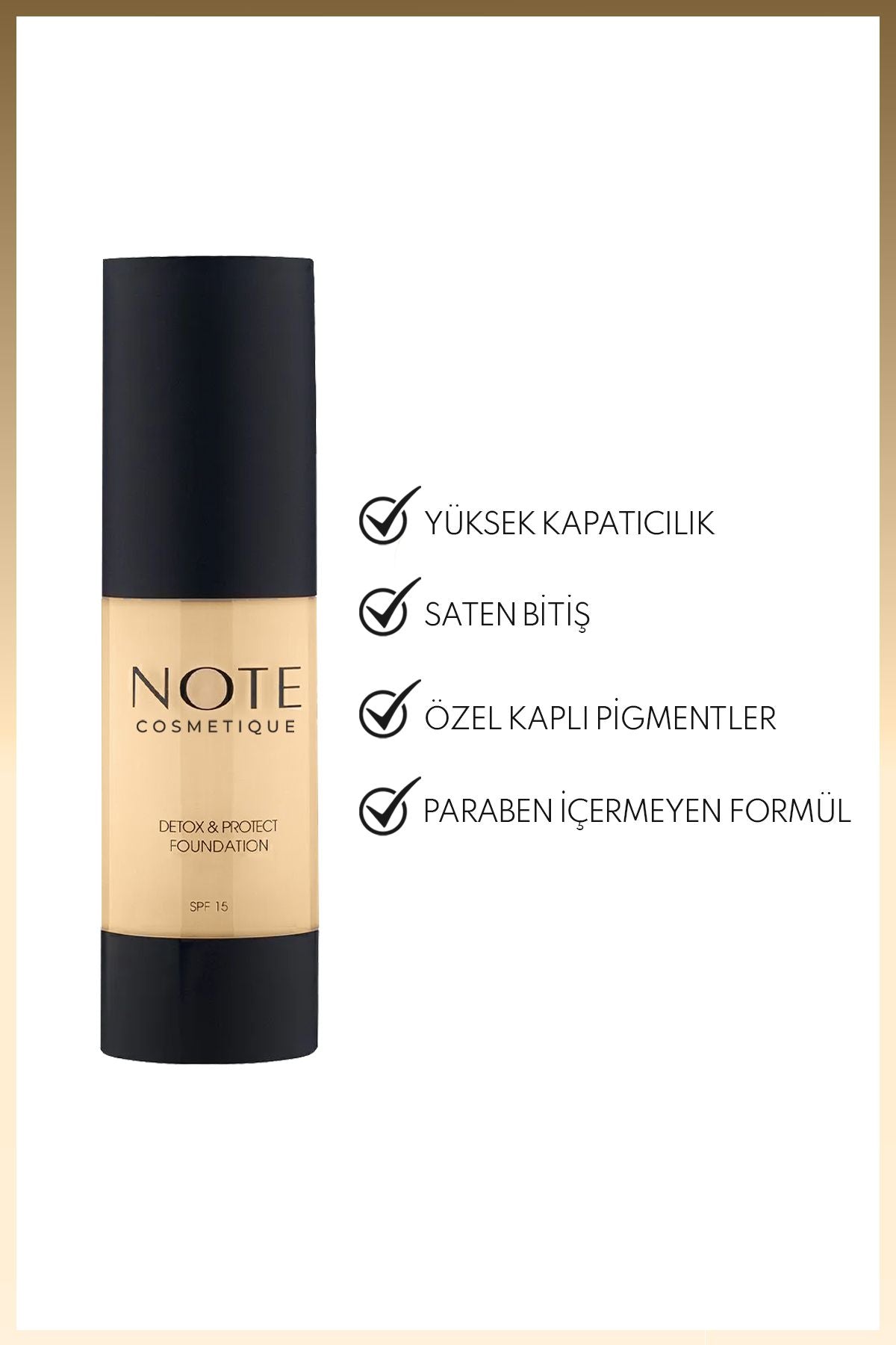 Detox & Protect Foundation SPF 15 Intensive Concealer Satin Foundation Foundation - 01 Beige