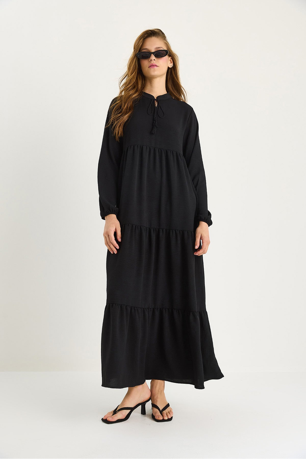 Women's V-Neck Long Ayrobin Dress 1627 60283489