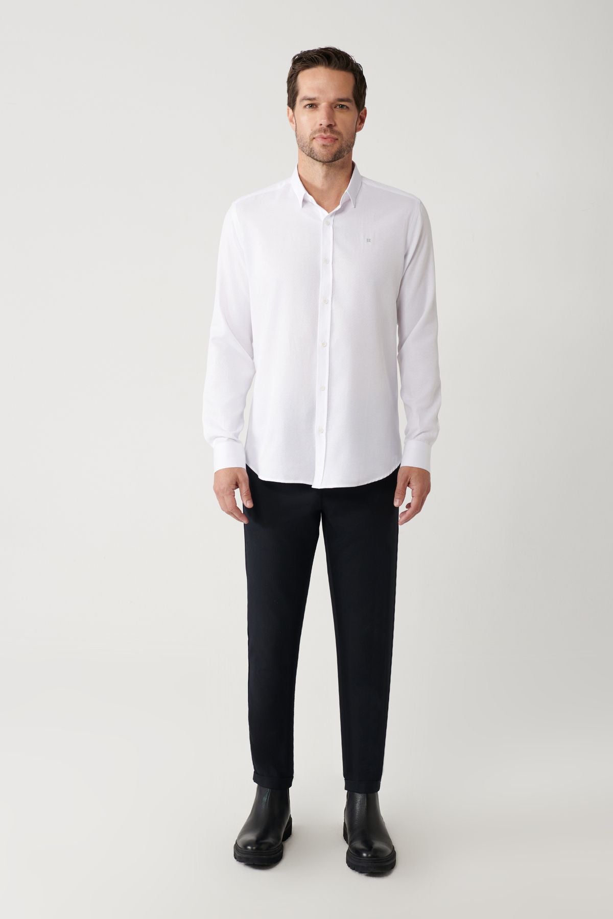 Men's White Cotton Amelor Shirt A32Y2056