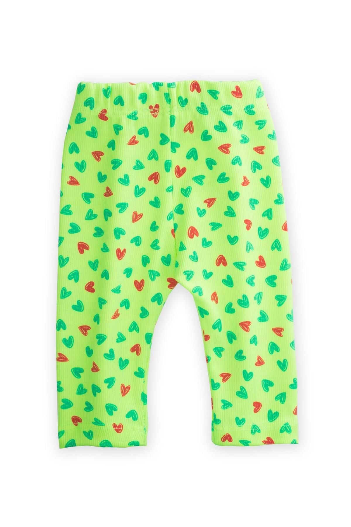 Neon seasonal girl tights 0-5 years old green heart