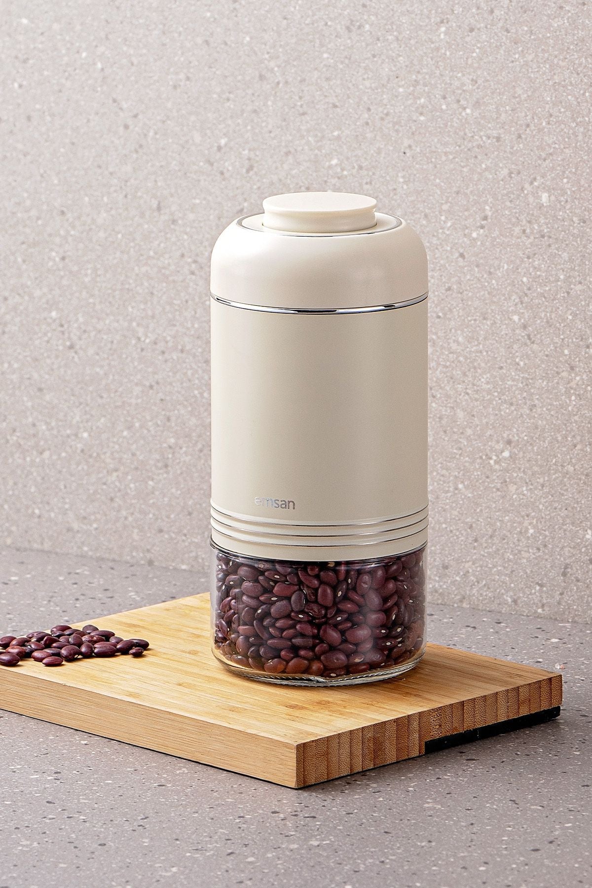 Moko 900 ml storage jar ecru