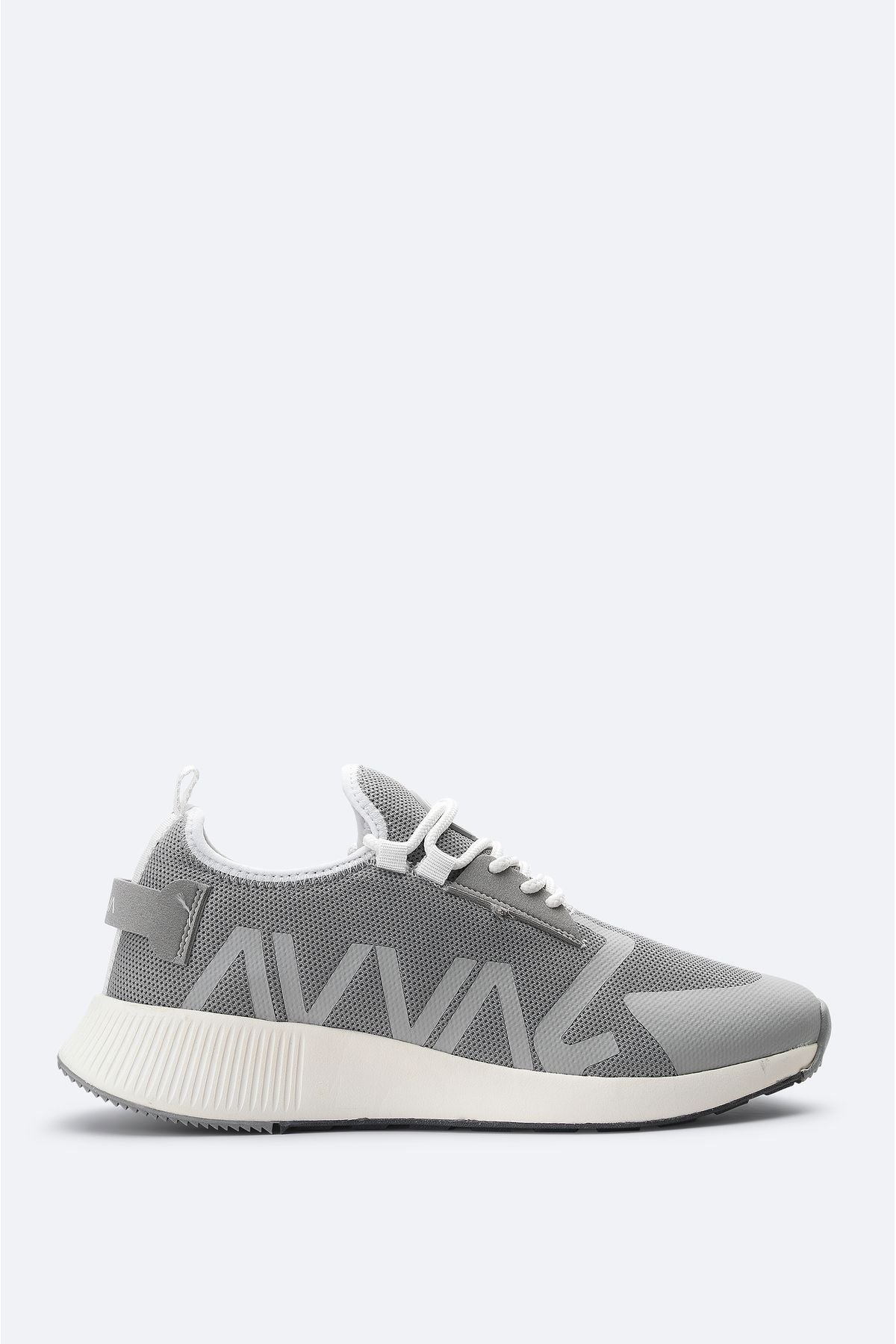 Men's gray printed flexible floor sneaker shoes A31y8039