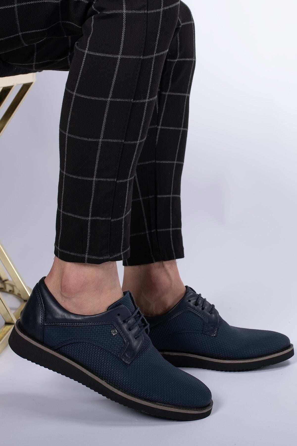 Men's Casual Shoes 0012192 Navy blue braided