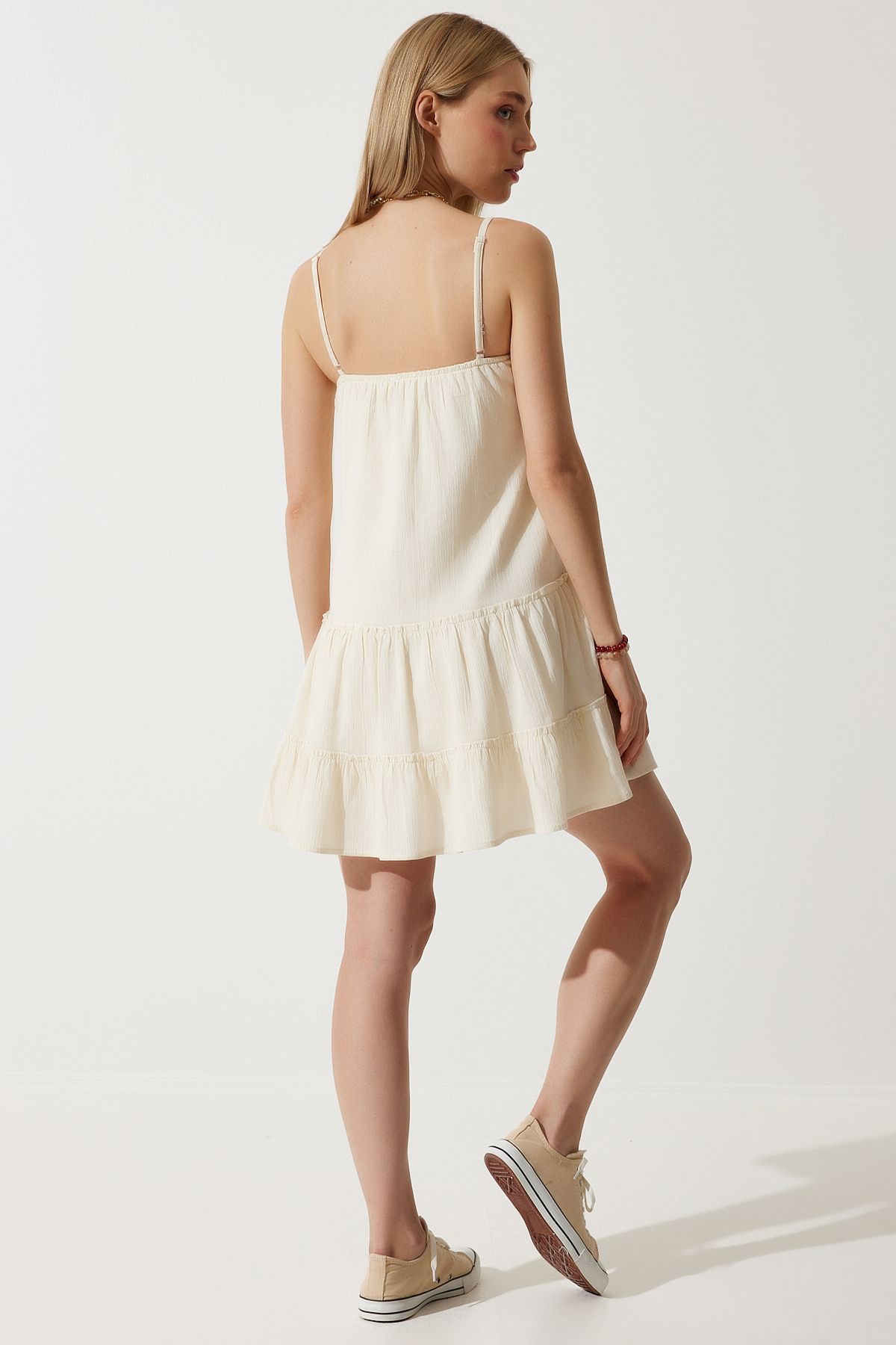 Women's Cream Hanger Summer Mini Clash Dress RV00192