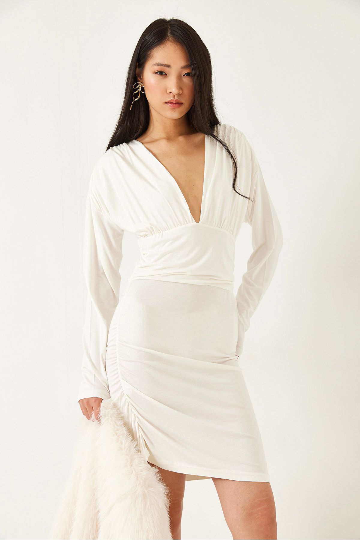 Women's Sides Shirred Dress 0180 60261108