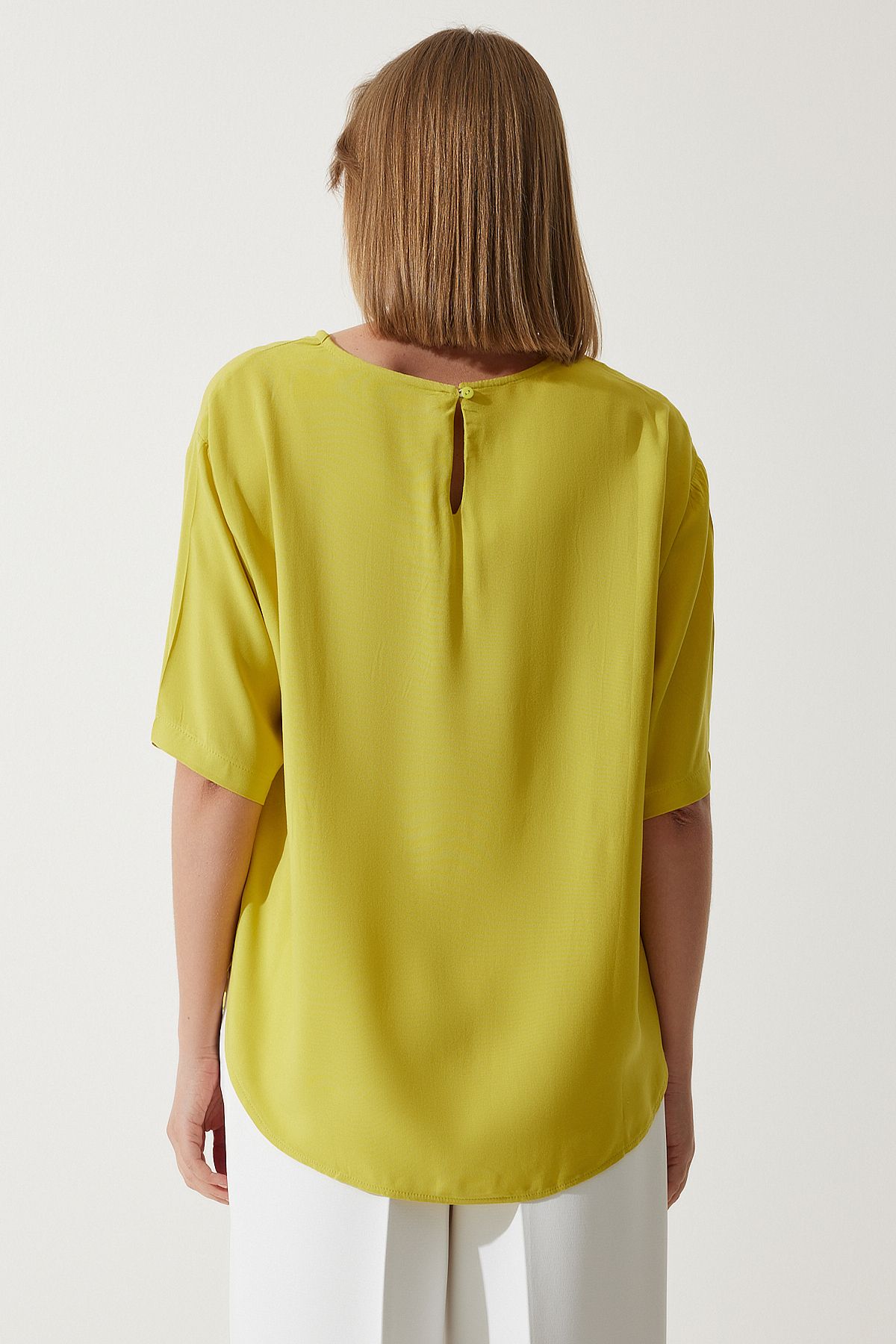 Female Fat Green Bicycle Collar Casting viscose blouse RC00152