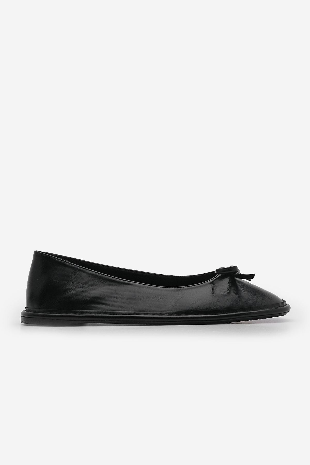 Women's Bow Detail Foldable Babet Linsar Black