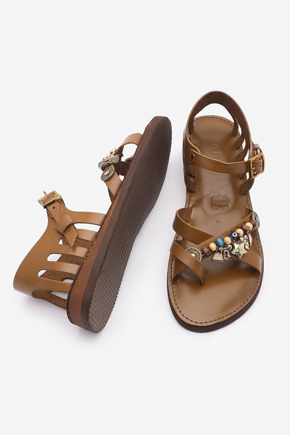 Woman Genuine Leather Eva Base Finger Break Daily Sandals Kitaz Taba