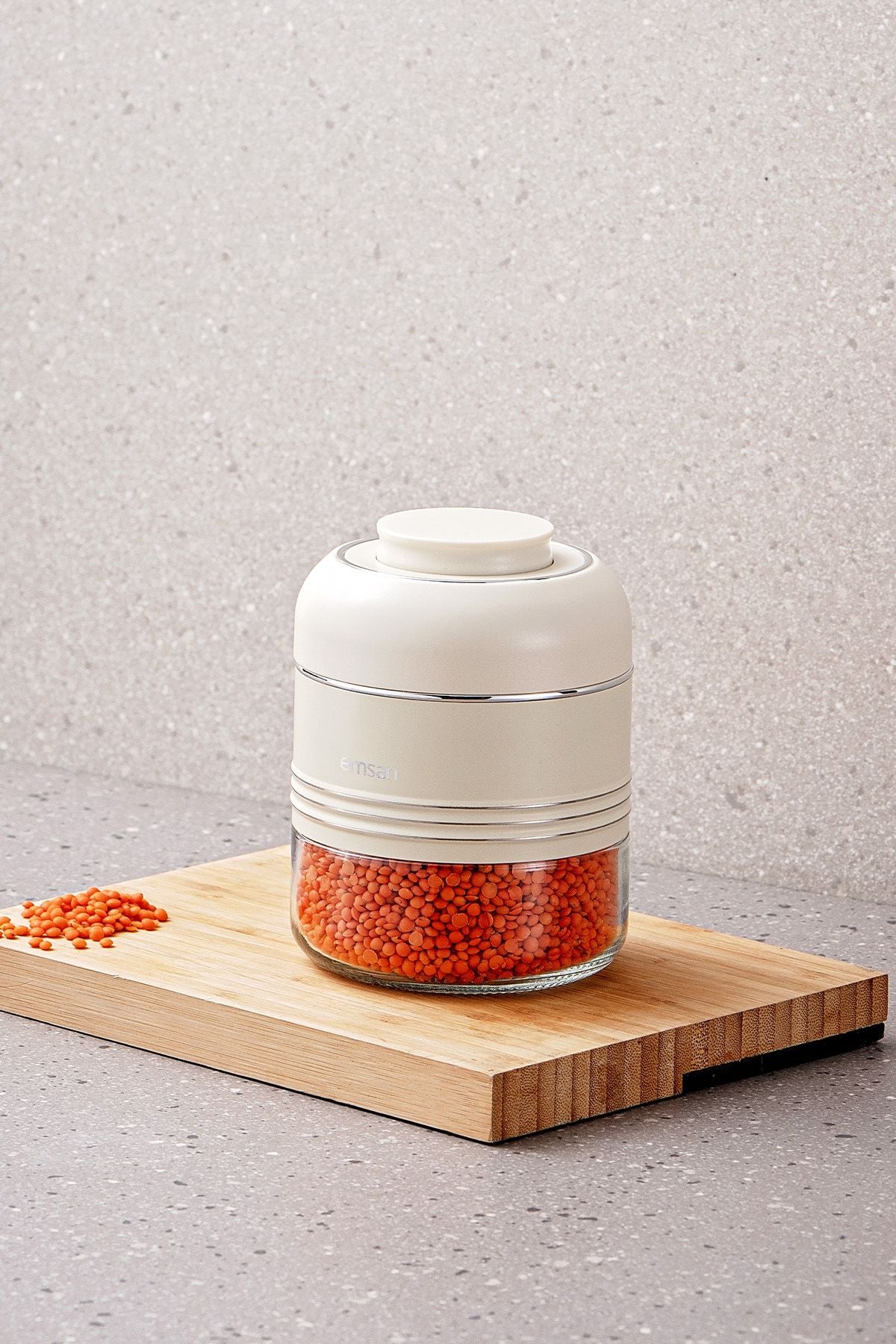 Moko 420 ml storage jar ecru