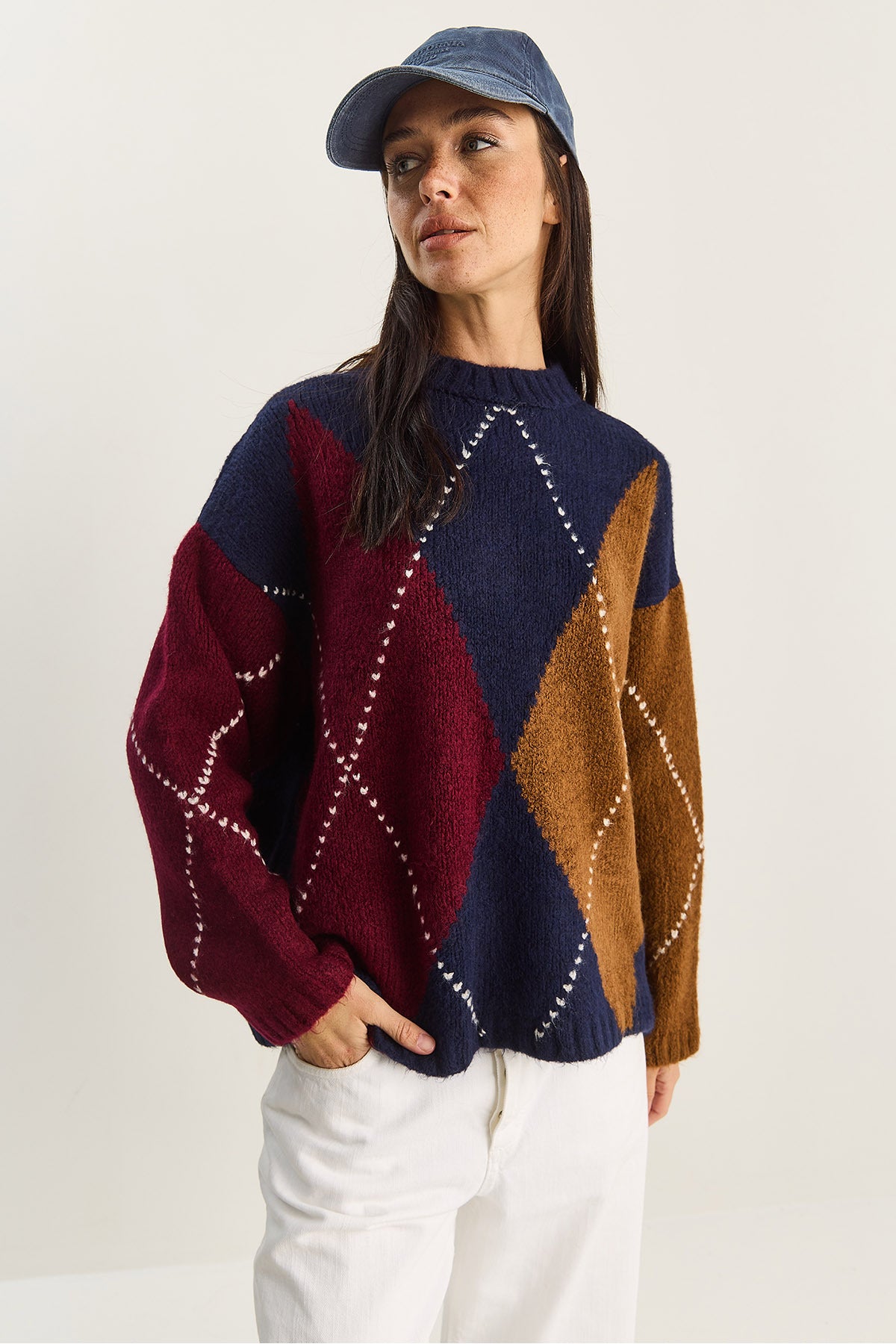 Women's Checkered Sweater 20251095