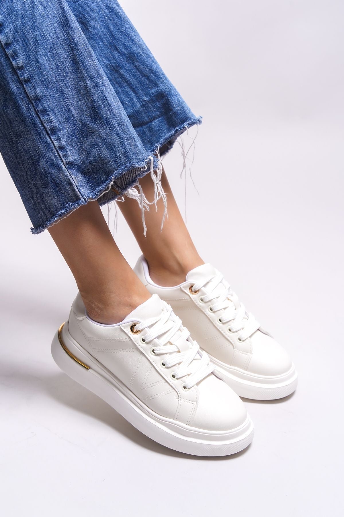 Yildruth Women Sneaker 0012110 White Gold