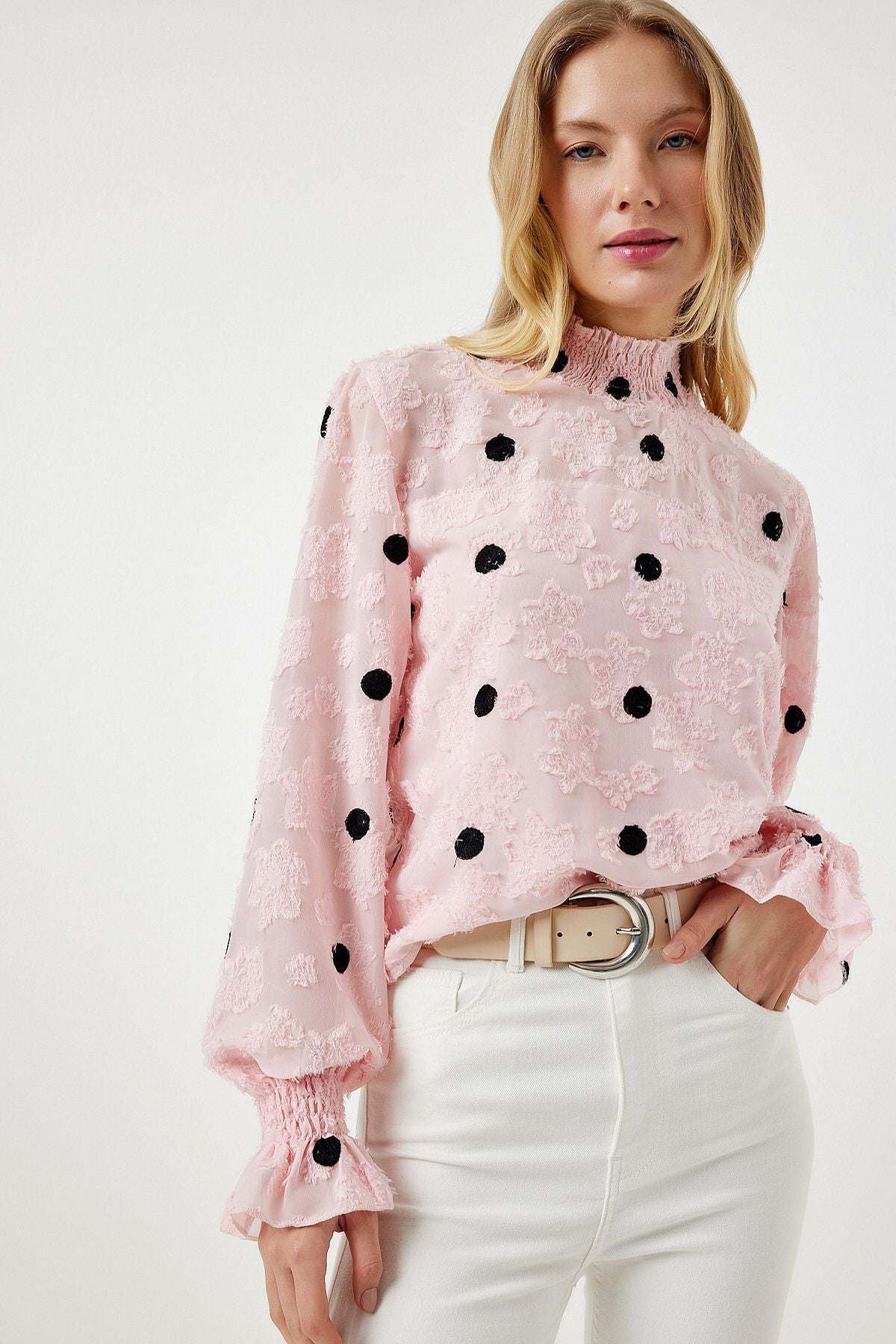 Woman Sugar Pink Wedding Pekle Woven Blouse Tp00020