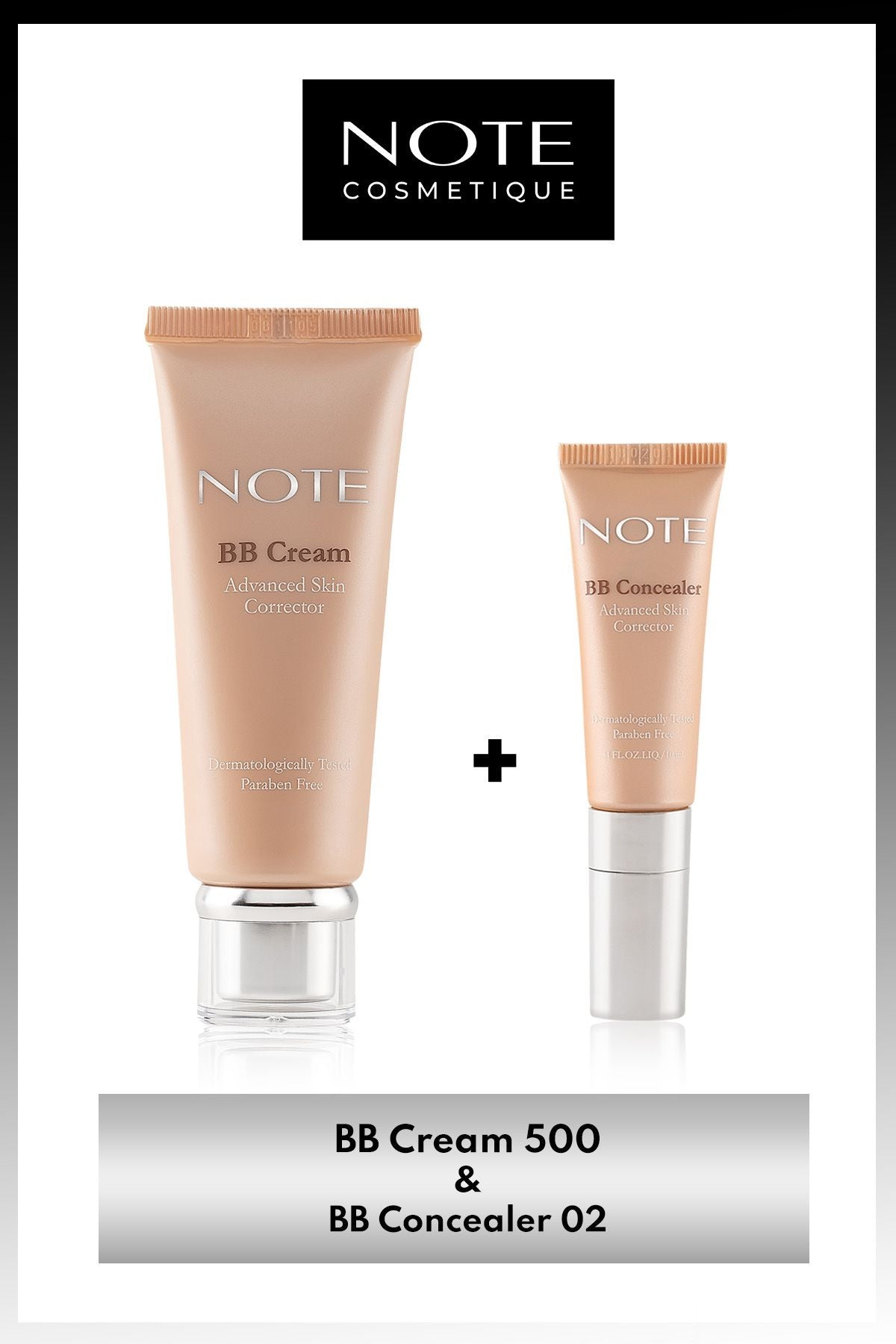 BB Cream 500 Natural Concealer SPF 15 BB Cream and BB Concealer 02 SPF 15 Under Eye Concealer Makeup Set