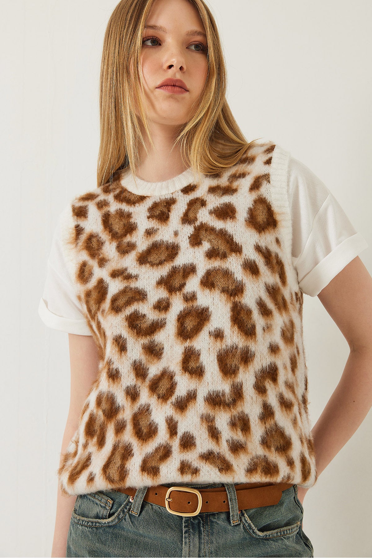 Women's Charmed Leopard Patterned Sweater 20246281