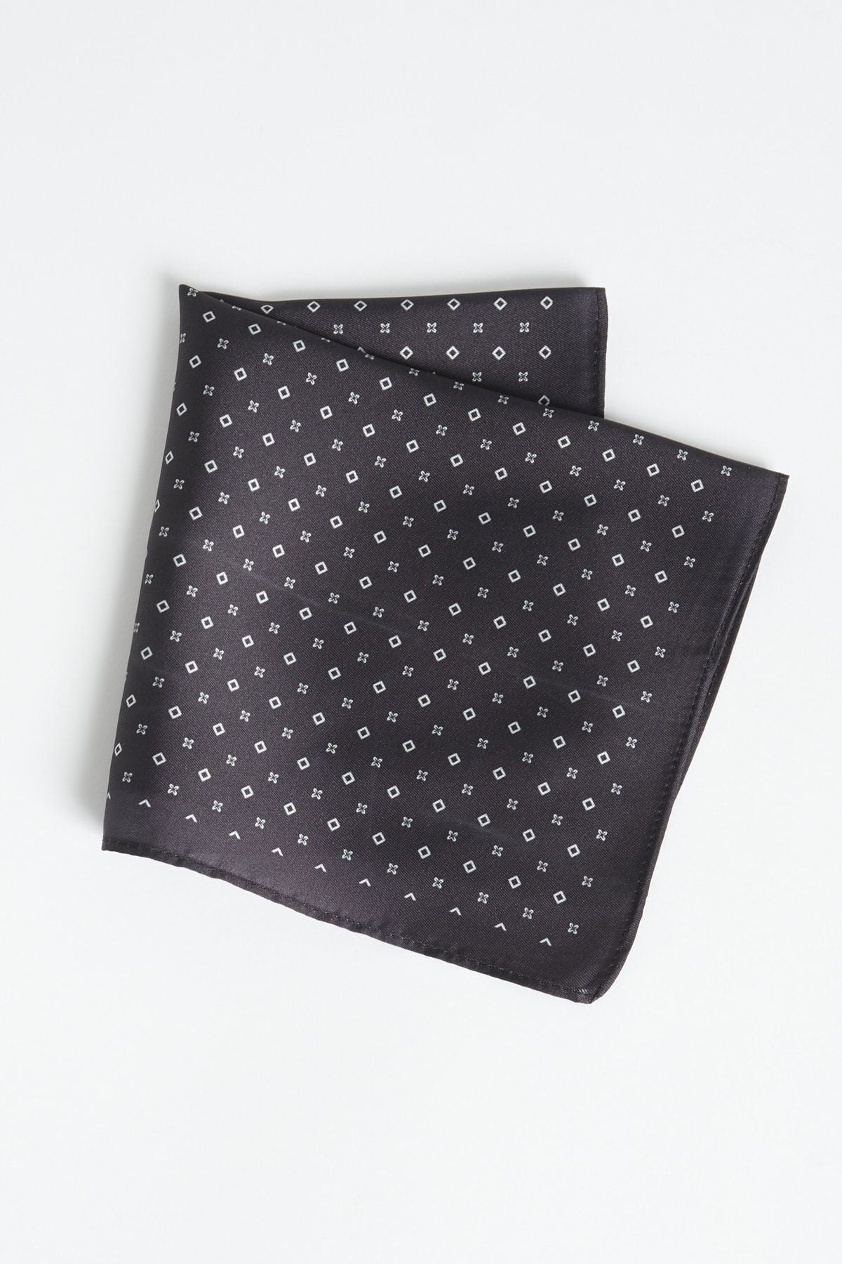 Men's black patterned handkerchief