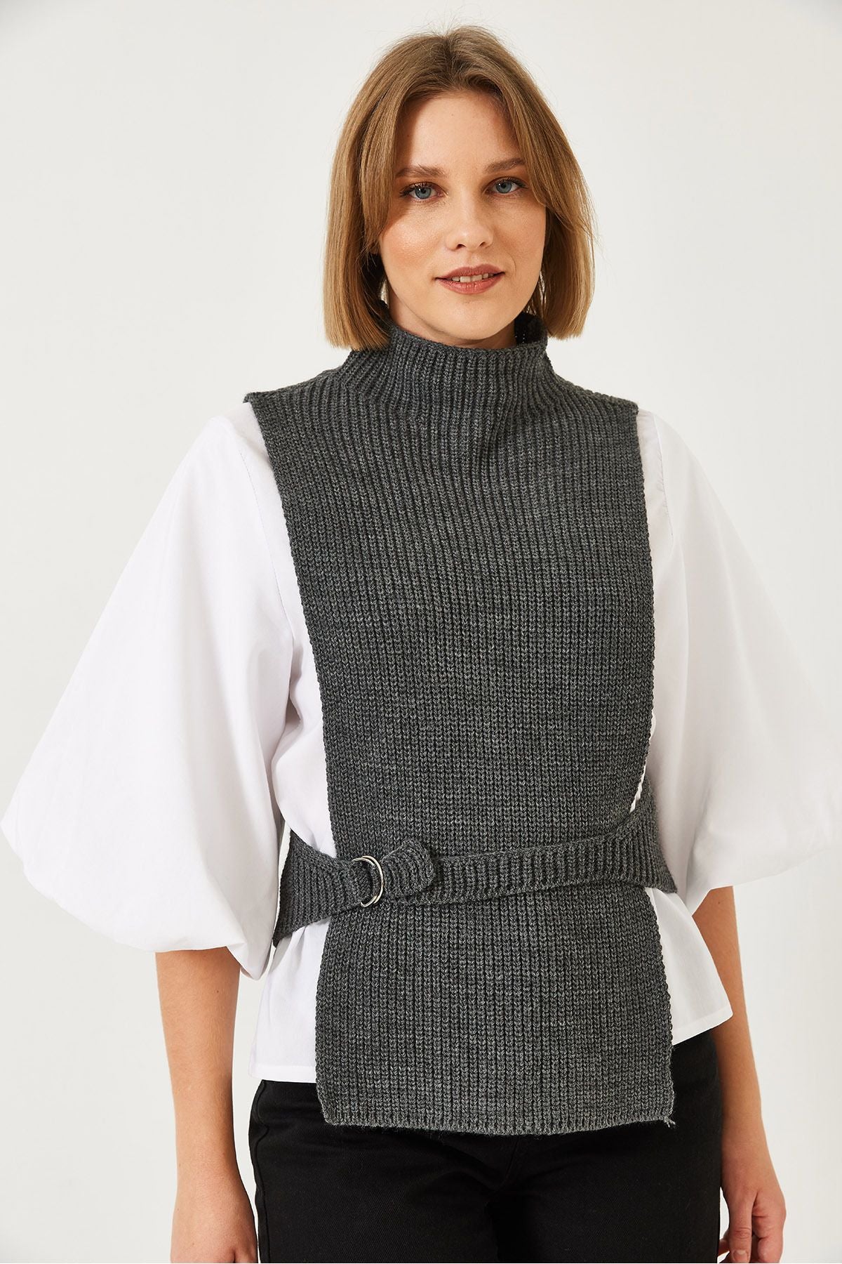 Women's side -binding sweater shirt 1000 60261317