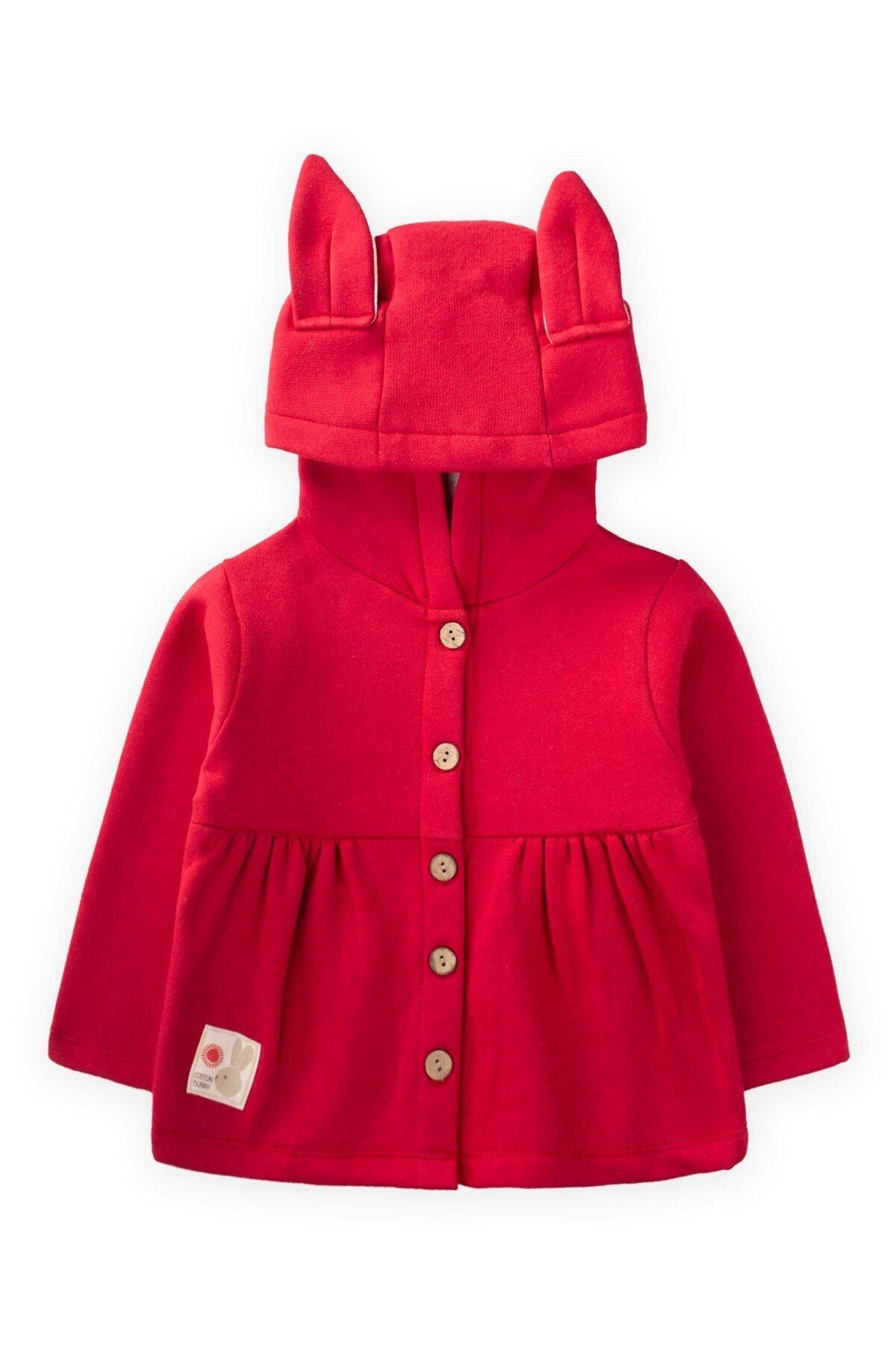 Rabbit Ears Girl Cardigan 1-5 Years Red