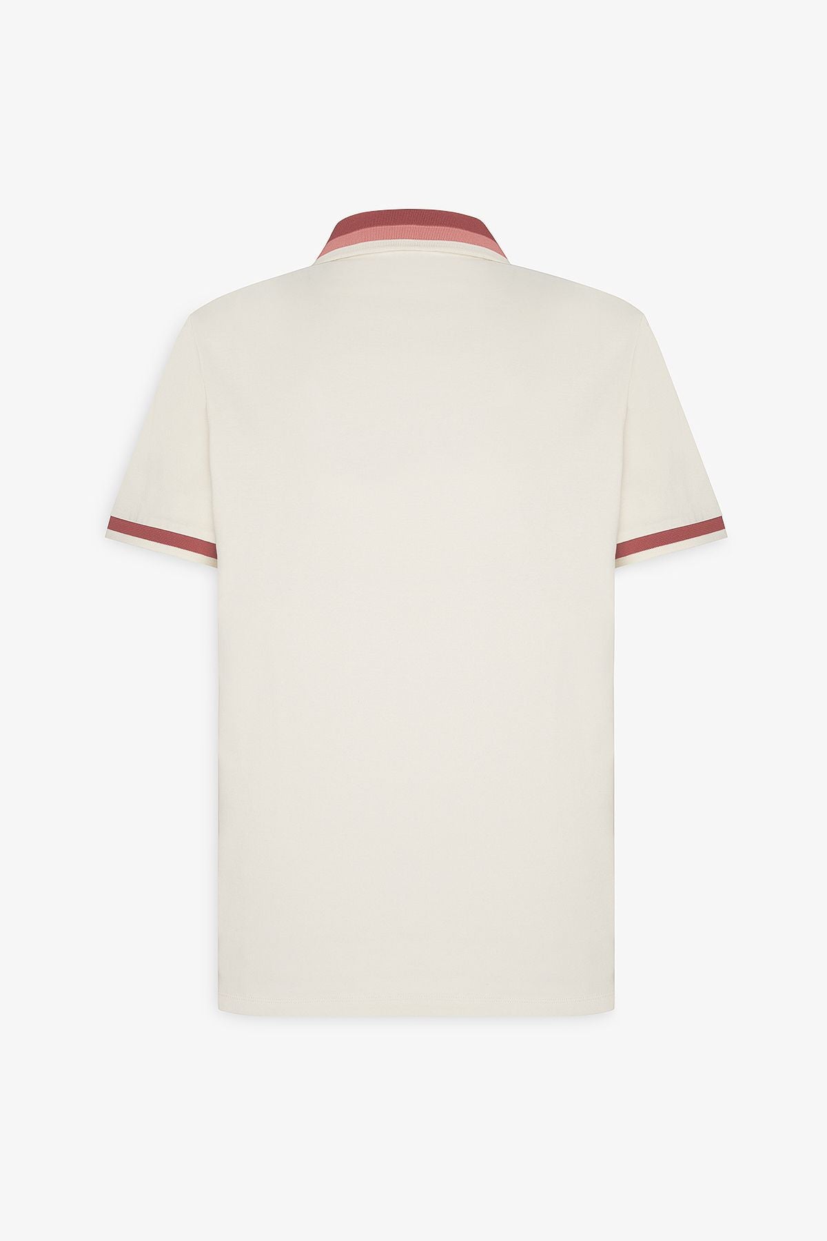 Men's ecru burgundy regular fit comfortable cut Polo Yaka 100 %Cotton T -shirt