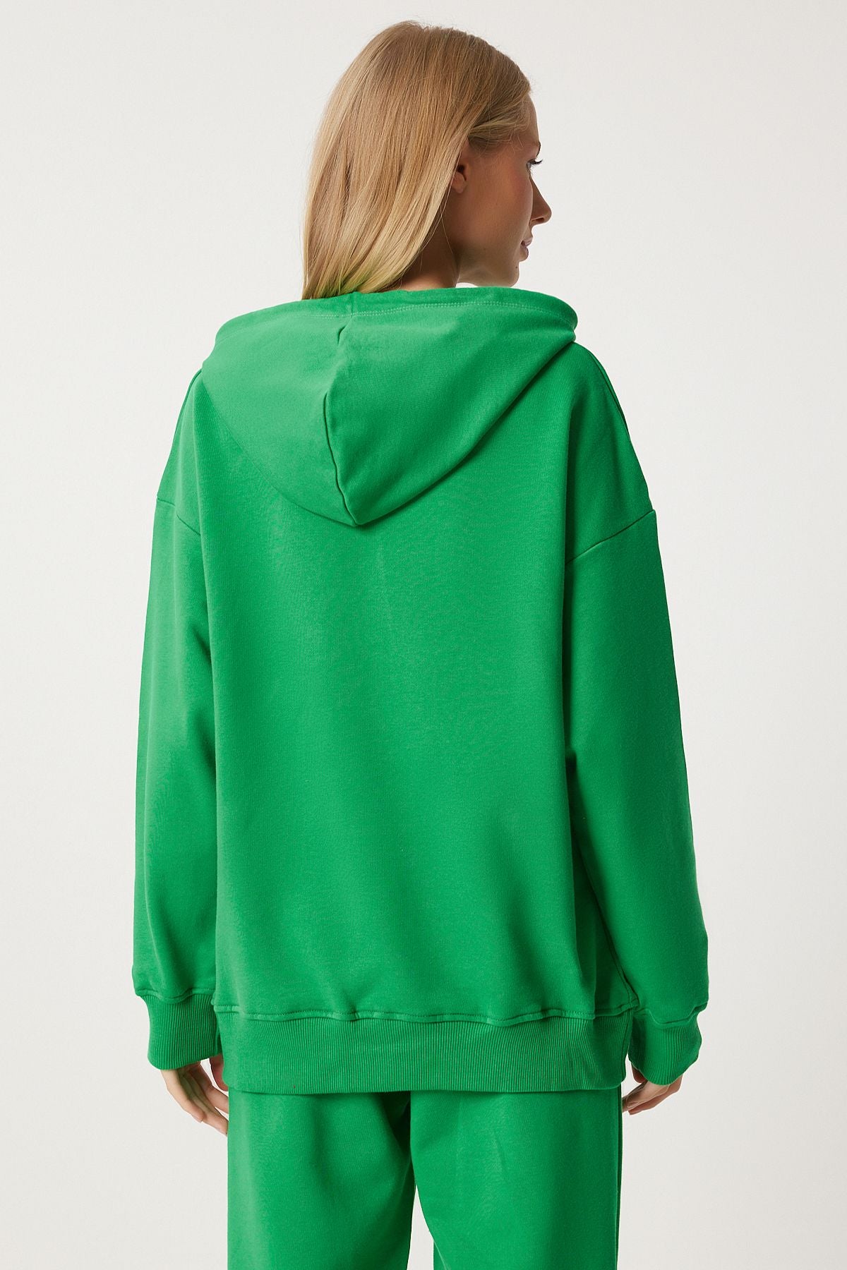 Sweatshirt jogger with women's green hoods.