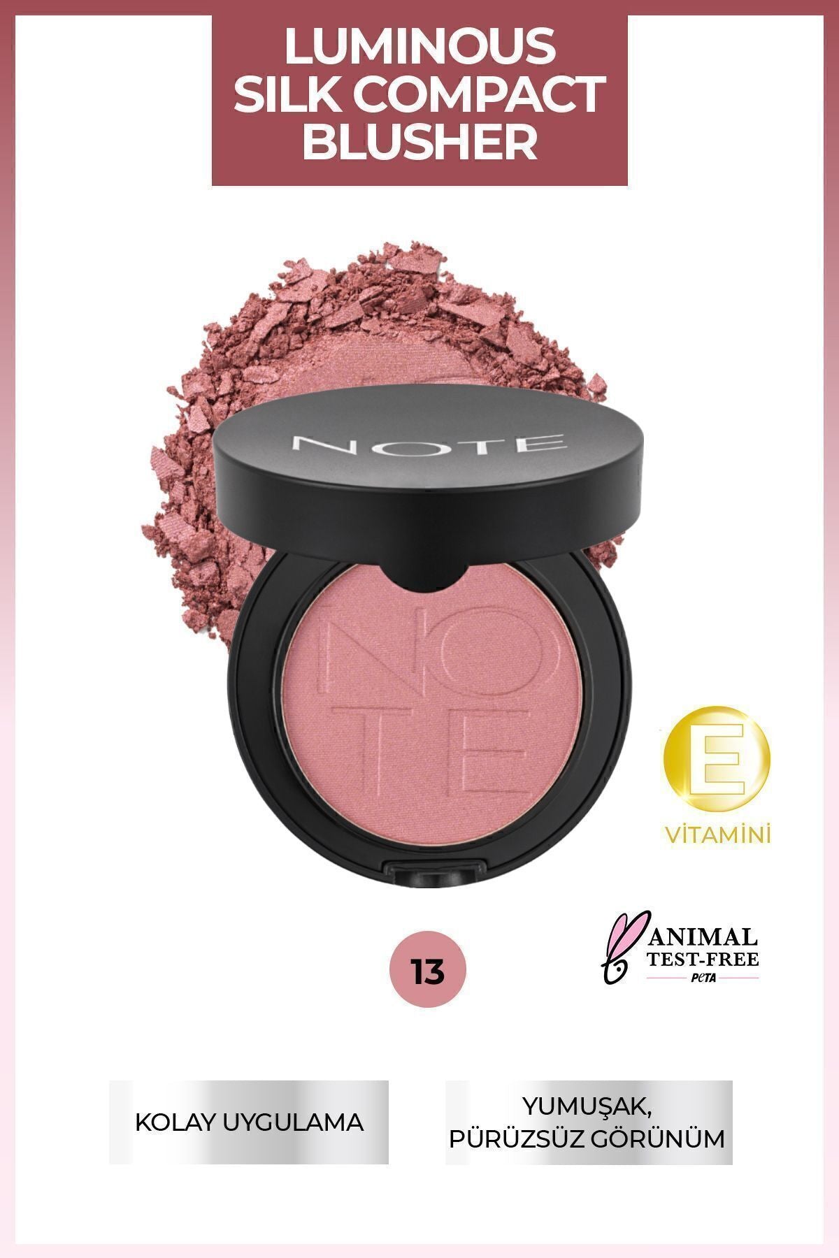 Luminous Silk Compact Blusher Toz Allık - 13 Deep Pink