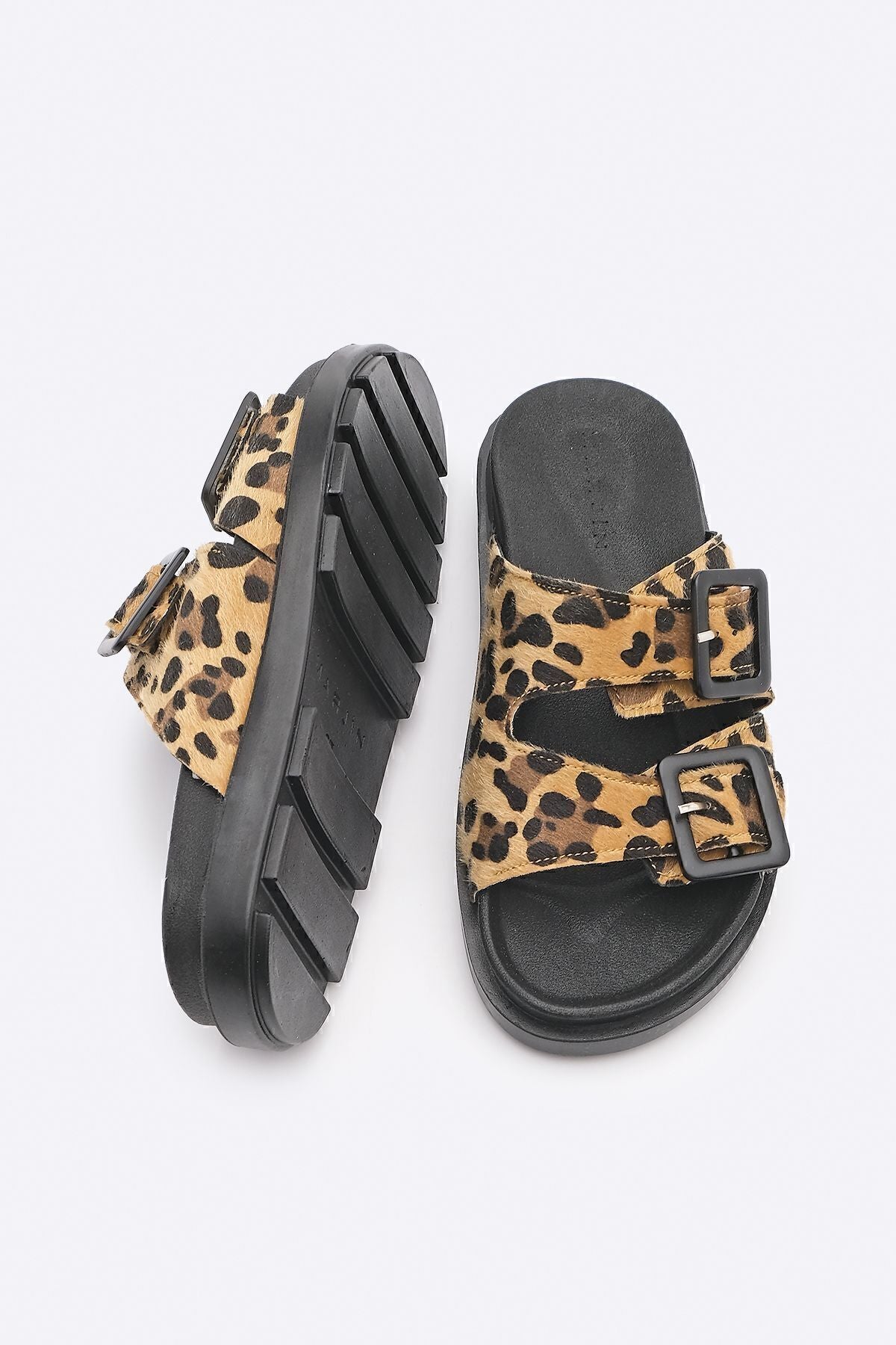 WOMEN DOUBLE BLUK LEOPAR PATTERN DAILY Slipper Bervas Leopard