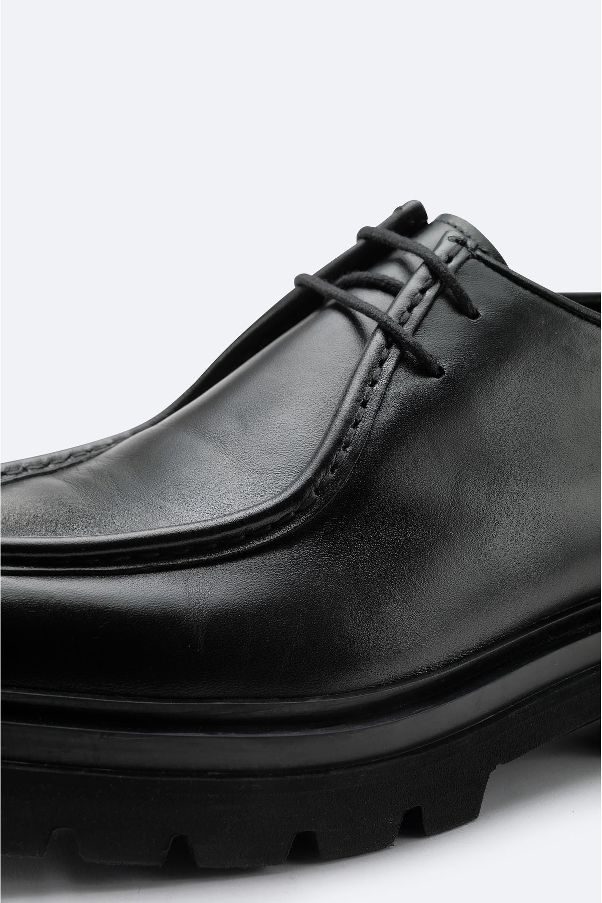 Men's Black 100 %Leather Lace Classic Shoes A42Y8006
