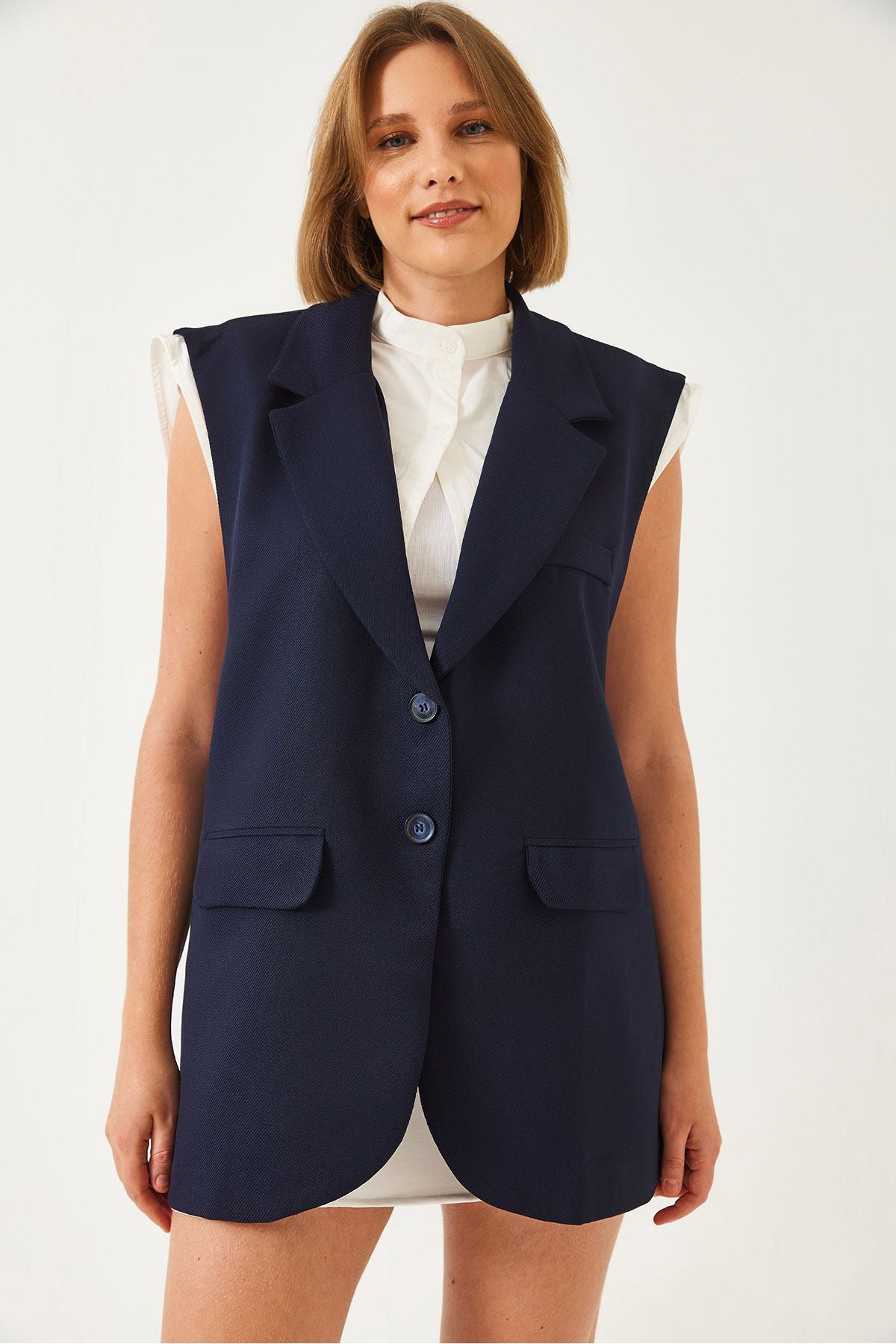 Women's Shirt Detailed Long Vest 60356 60271016
