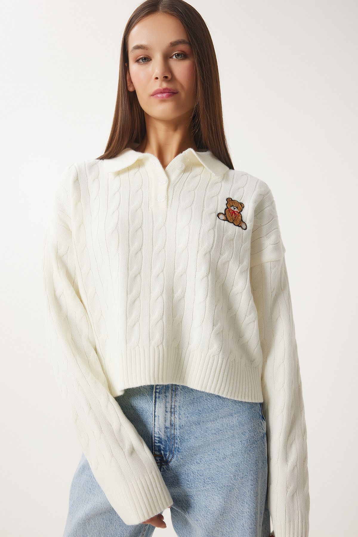 Women's bone motif knitwear sweater ZH00043